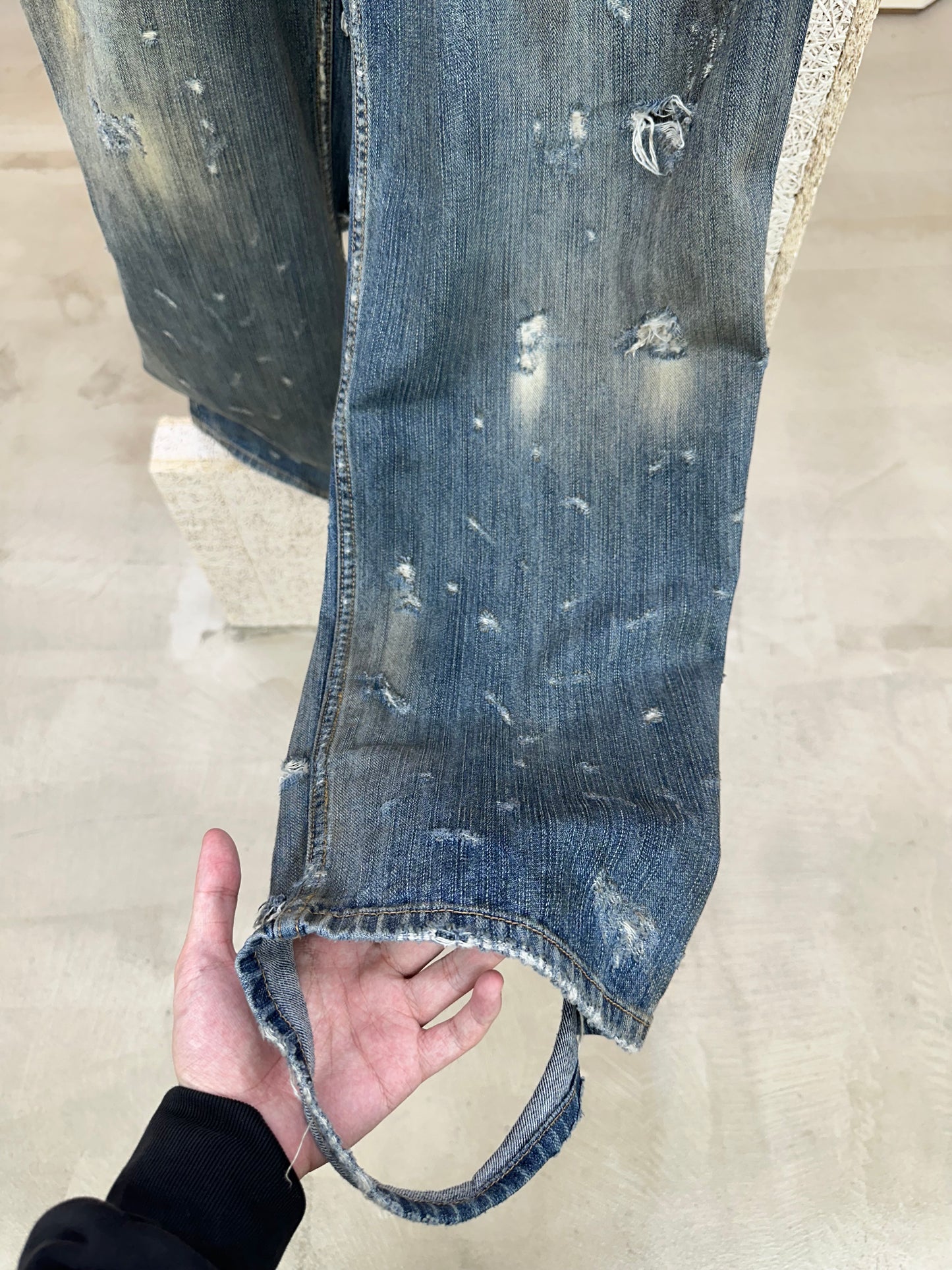 Balenciaga Super Destroyed Jeans Vic Runway Limited
