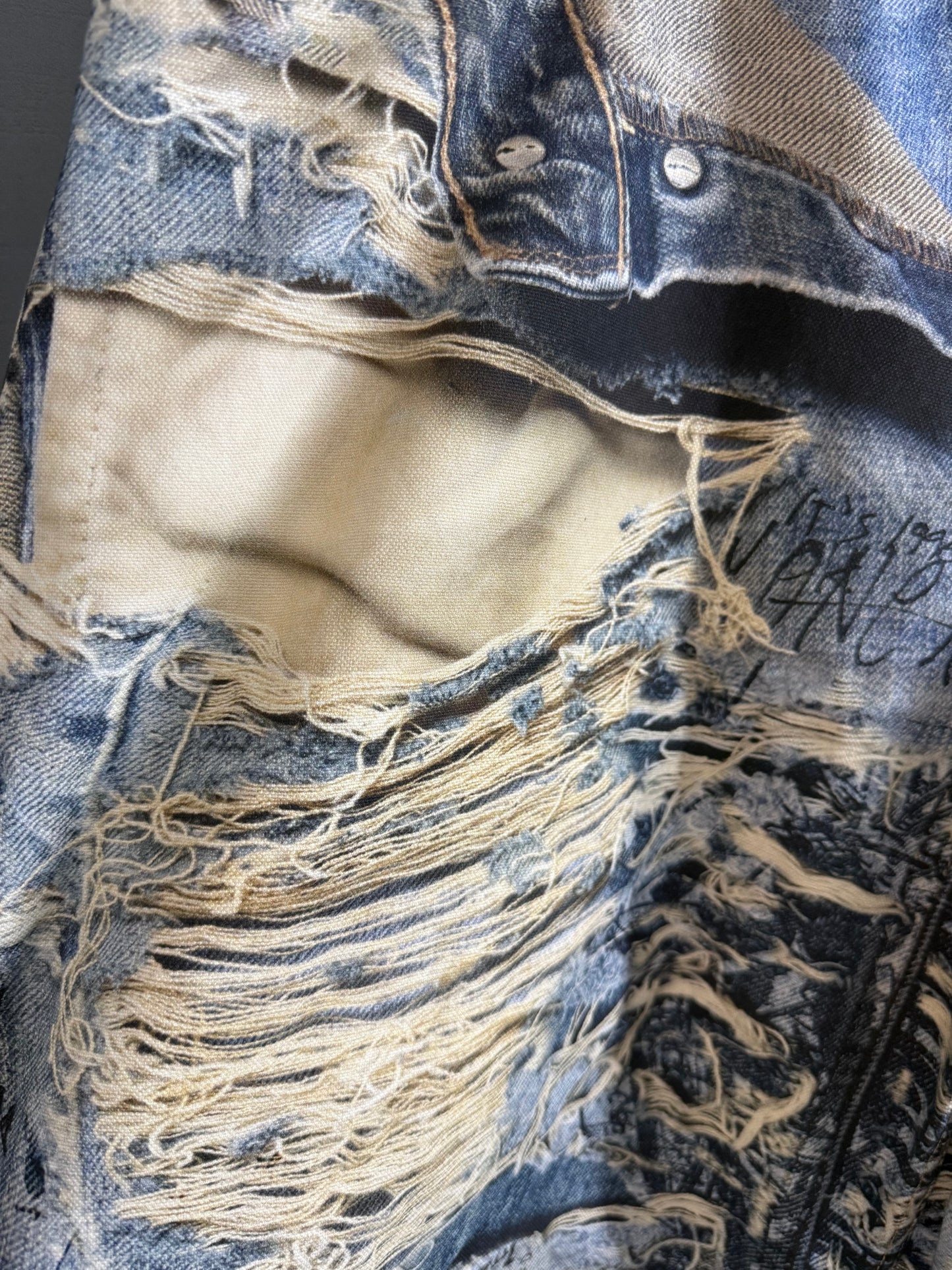 Acne Studios Printed ripped jeans