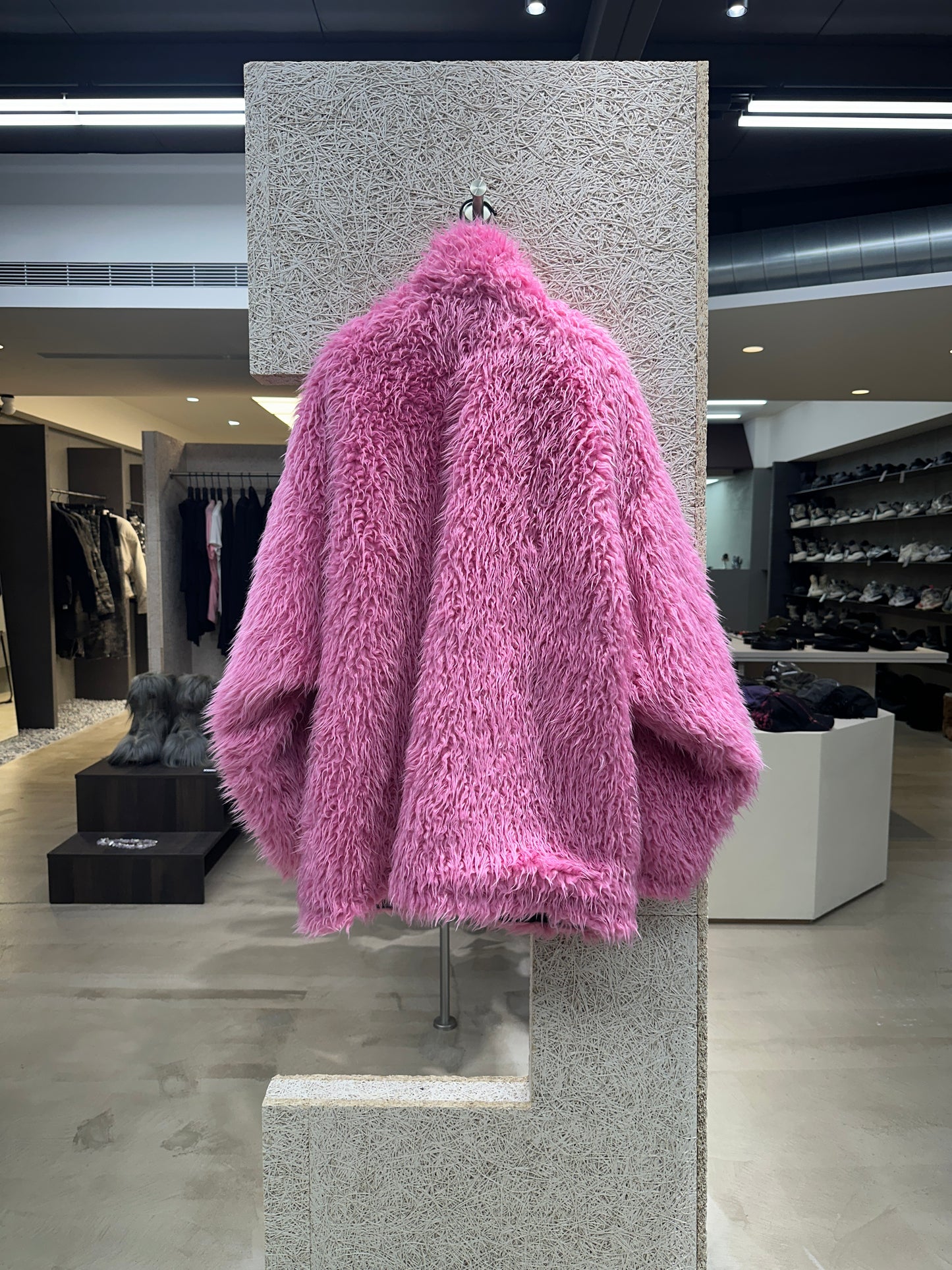 Balenciaga Pink Fur Parka
