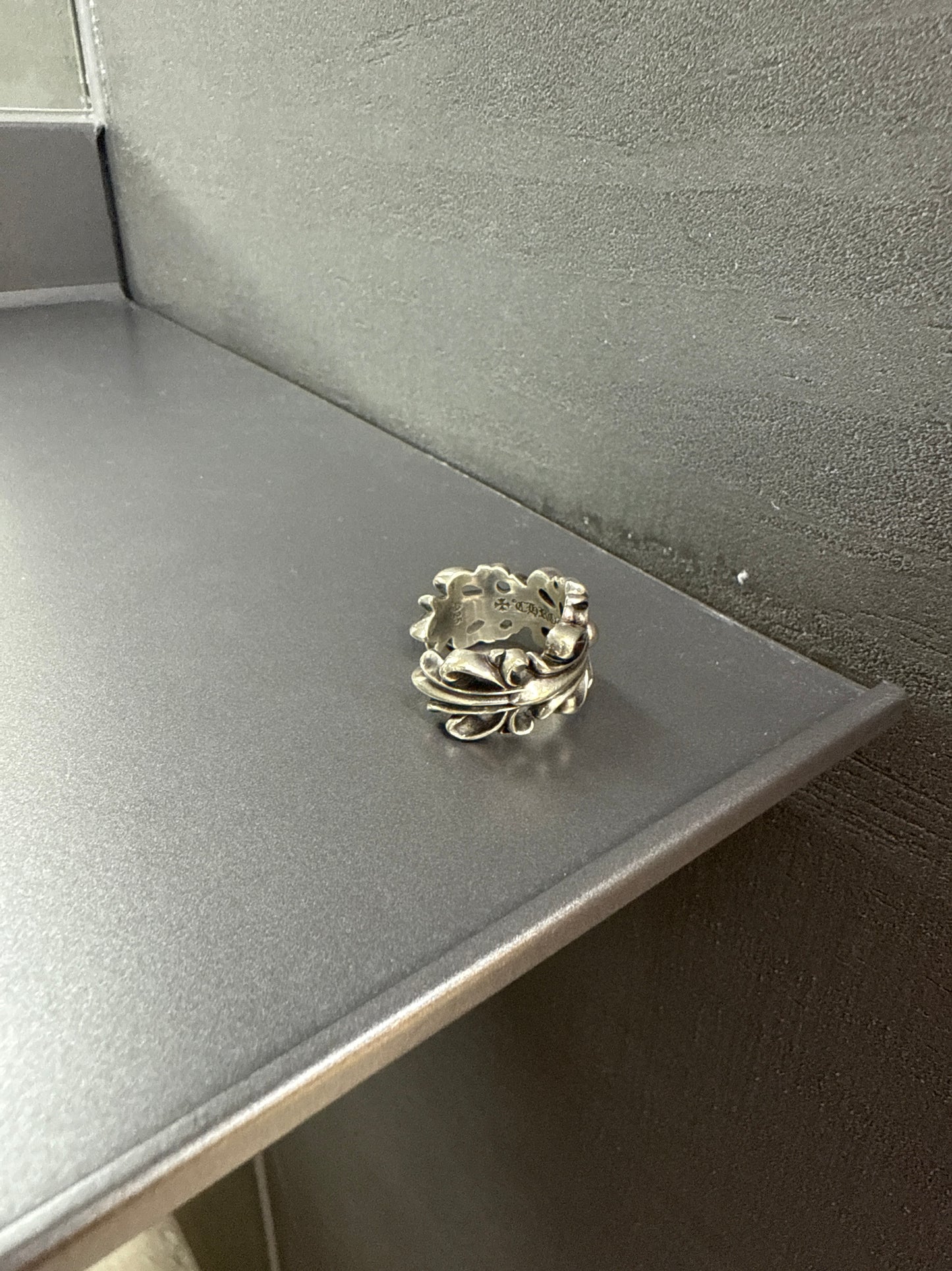 Chrome Hearts double floral cross ring