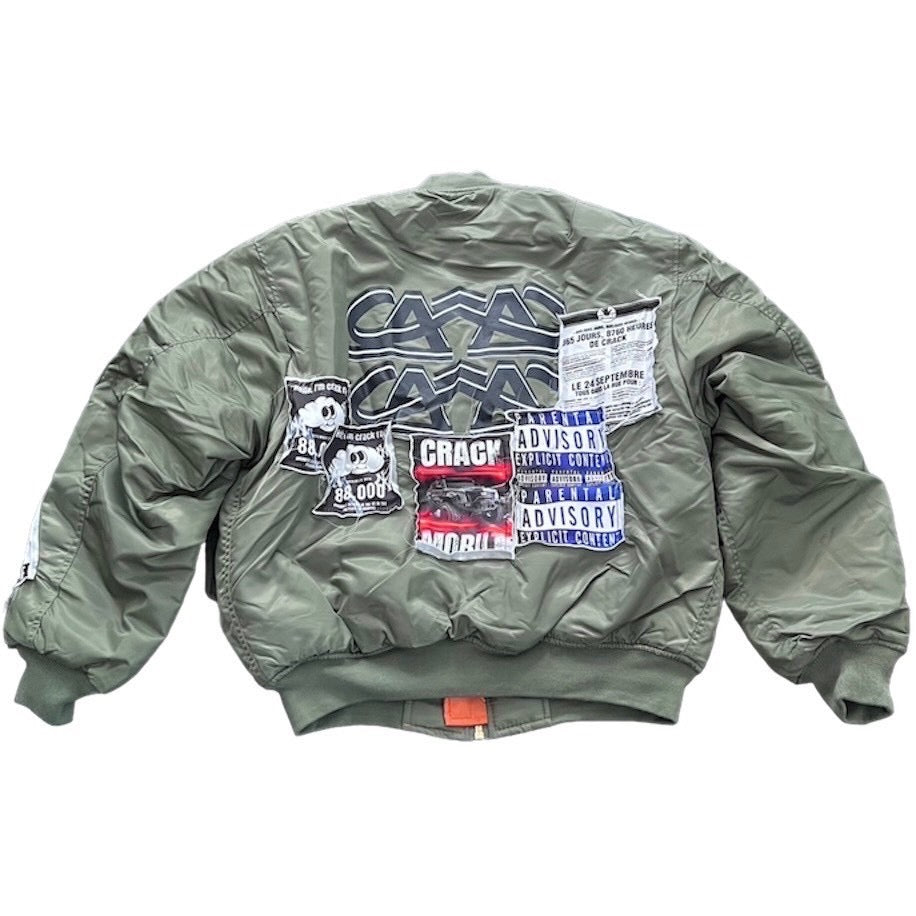 Bomber jacket made of polyester - cotton -digital prints