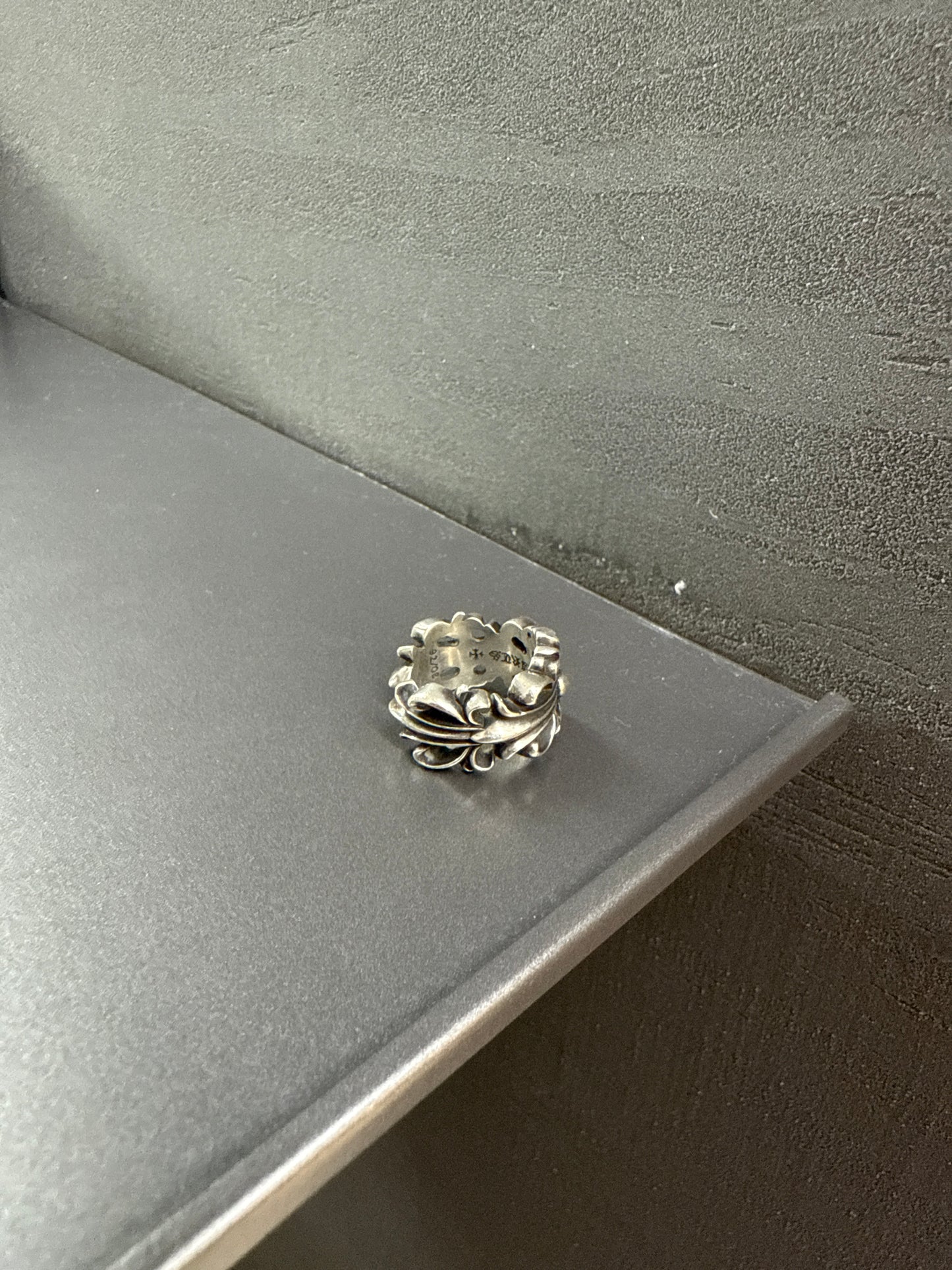 Chrome Hearts double floral cross ring
