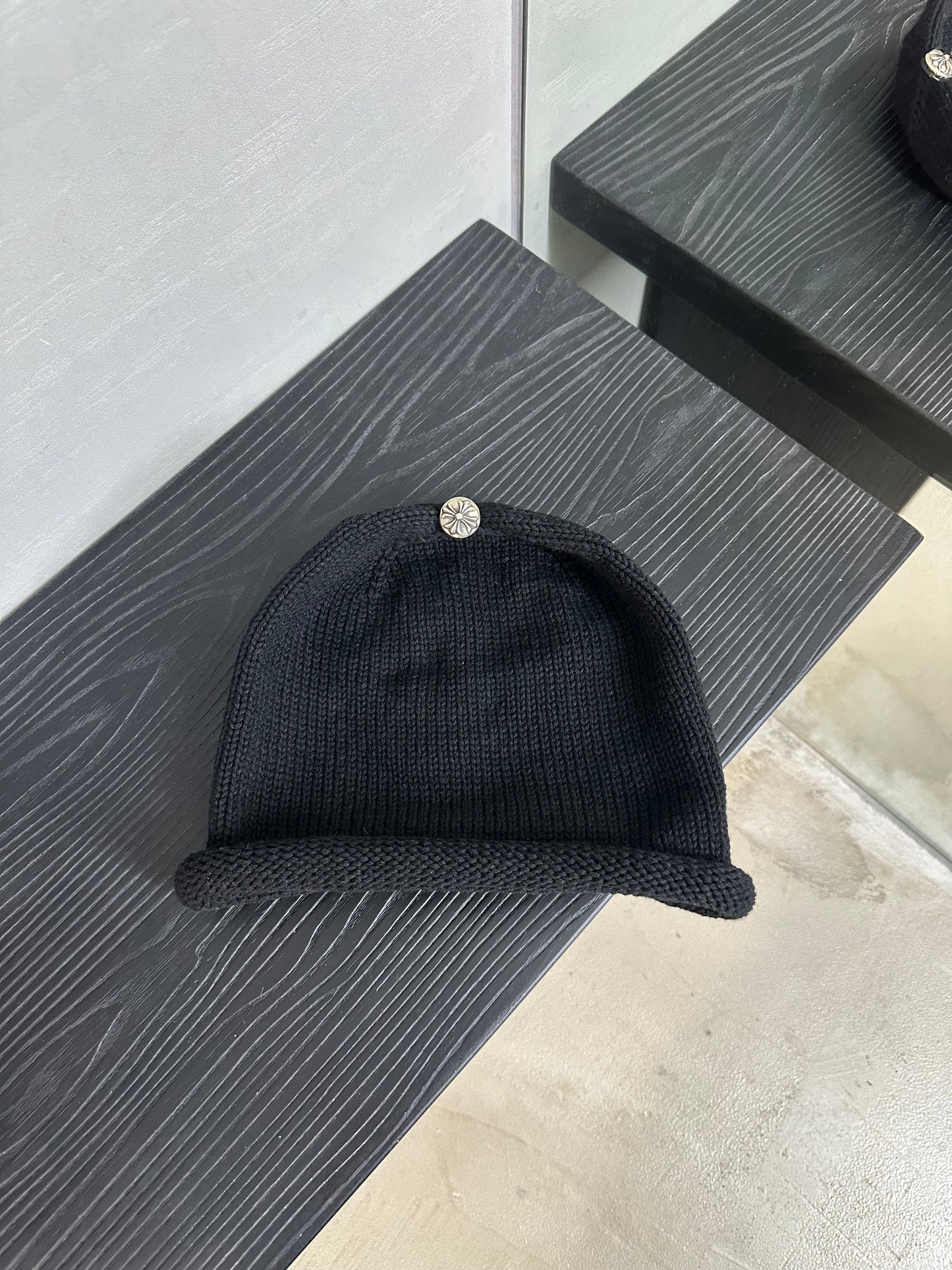 Chrome Hearts Knitted Cross Logo Cashmere Beanie