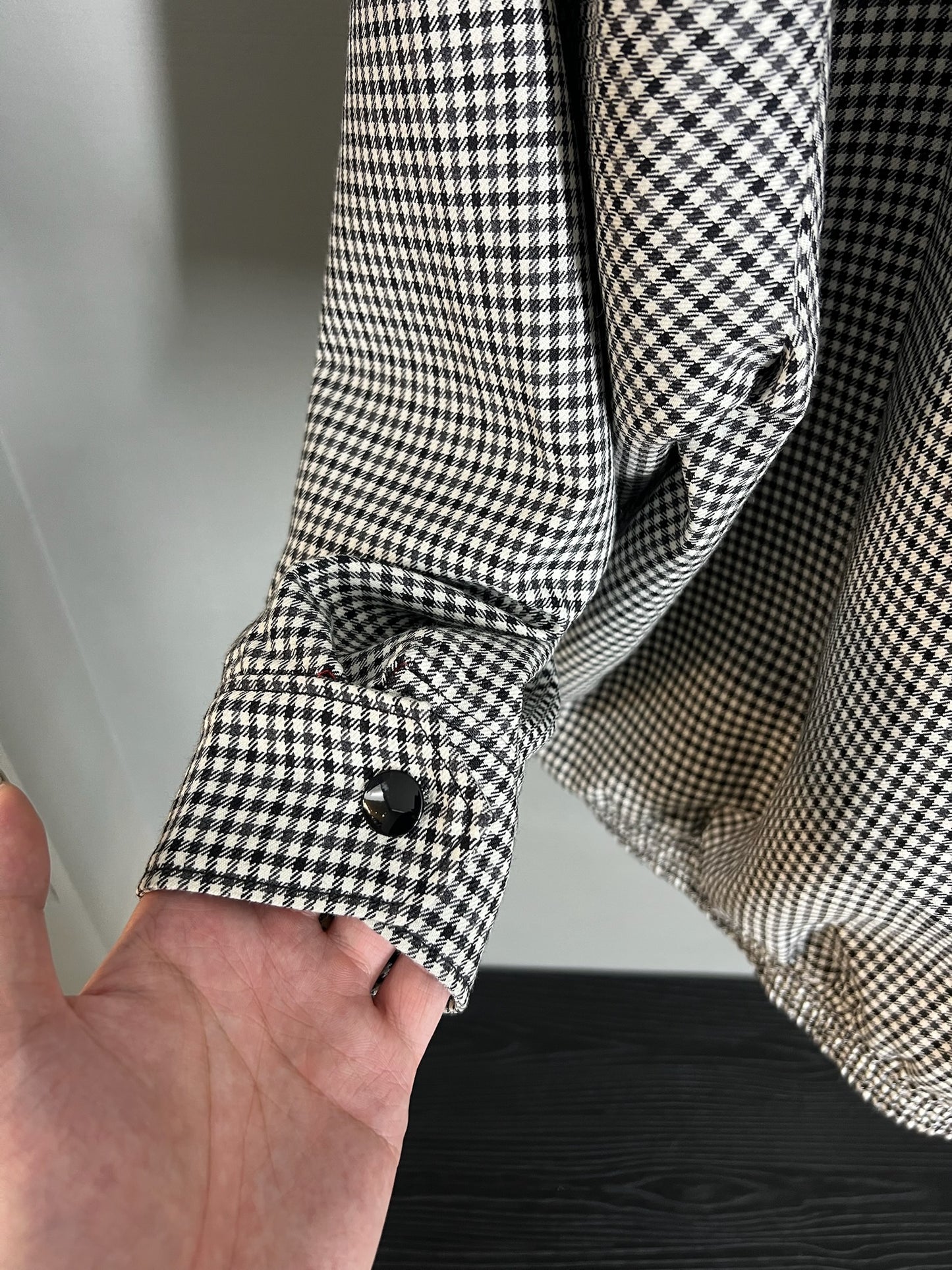 Miu Miu Houndstooth Embroidered Single-breasted Jacket