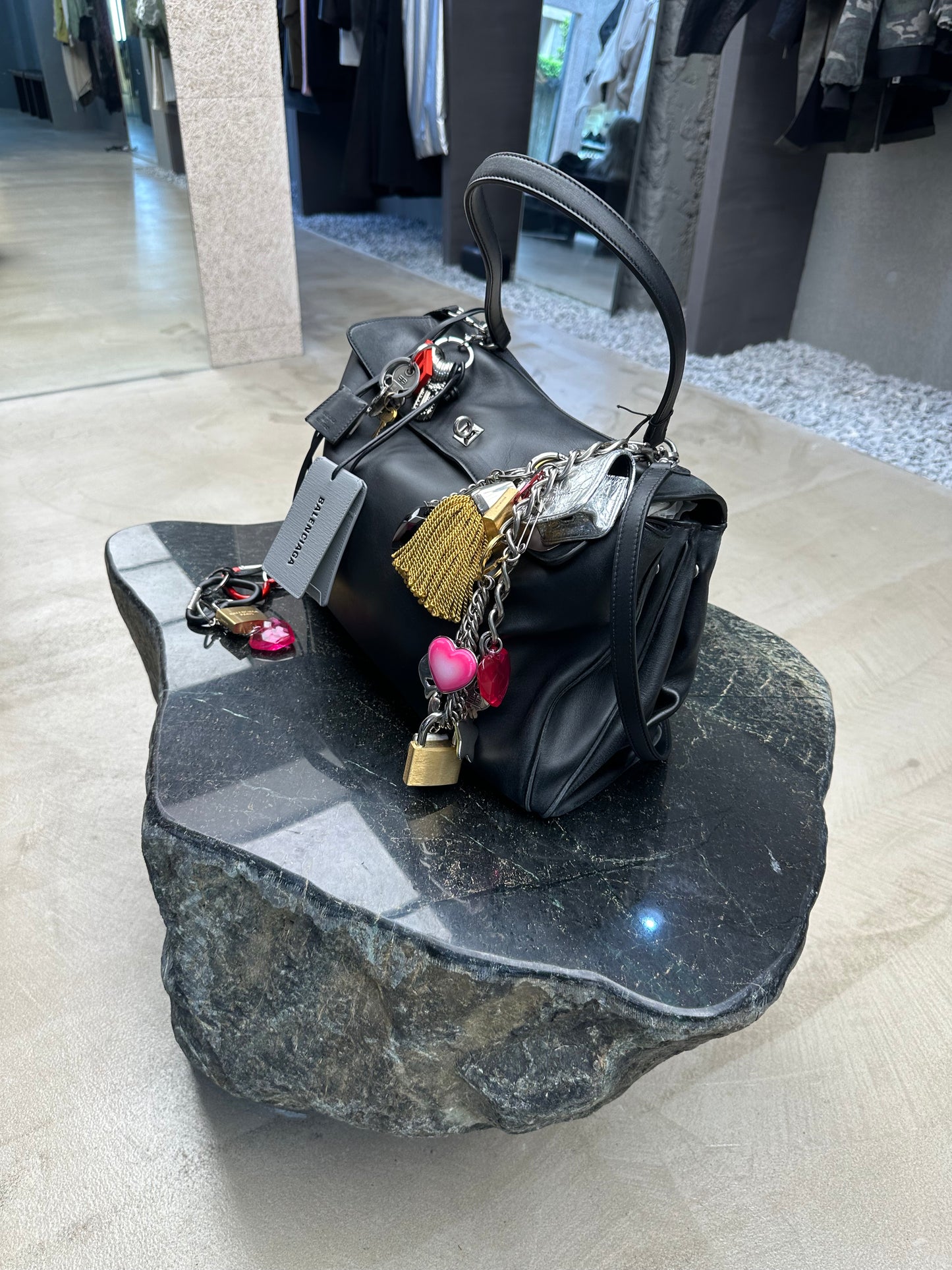 Balenciaga Rodeo Large Handbag with Charm