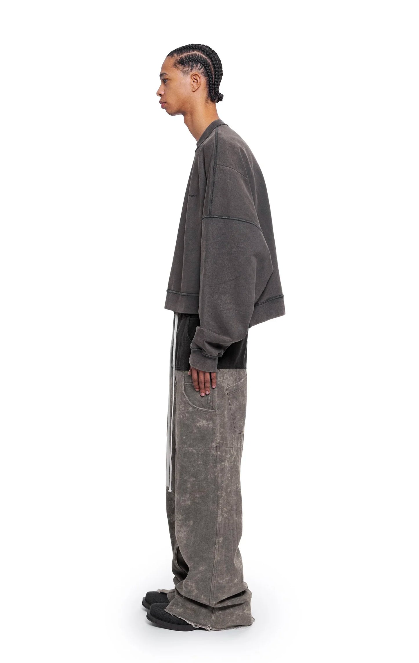 ADF CONCRETE DENIM BAGGY PANTS