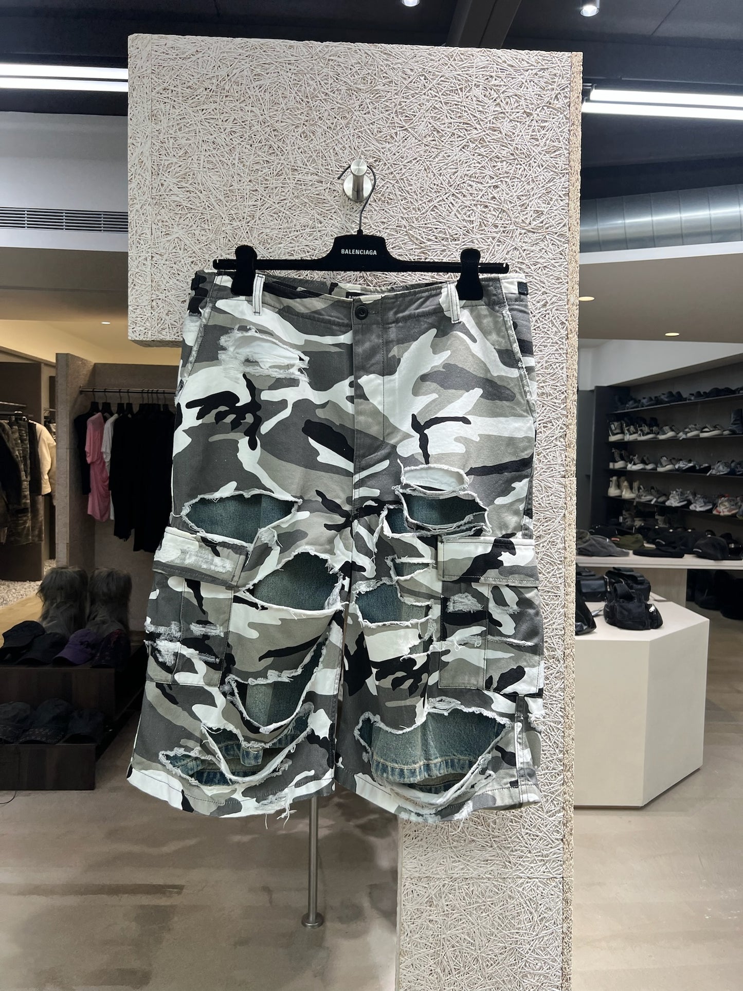 Balenciaga Trompe-L’Oeil Camo Shorts