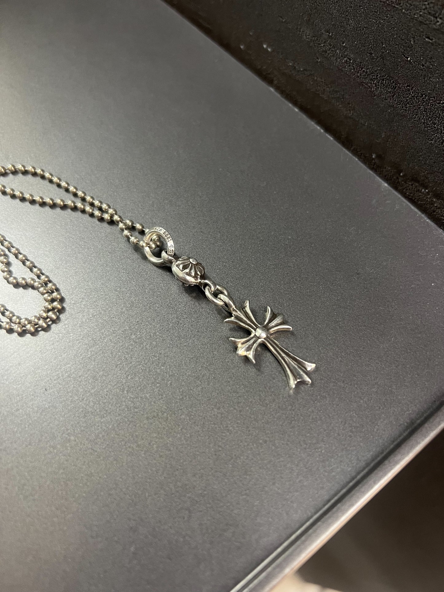 Chrome Hearts Ball Tiny Cross Pendant with Ball Chain