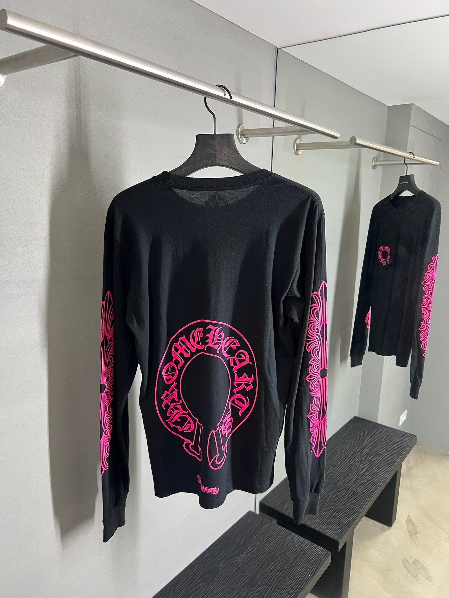 Chrome Hearts Pink Horseshoe Long Sleeve