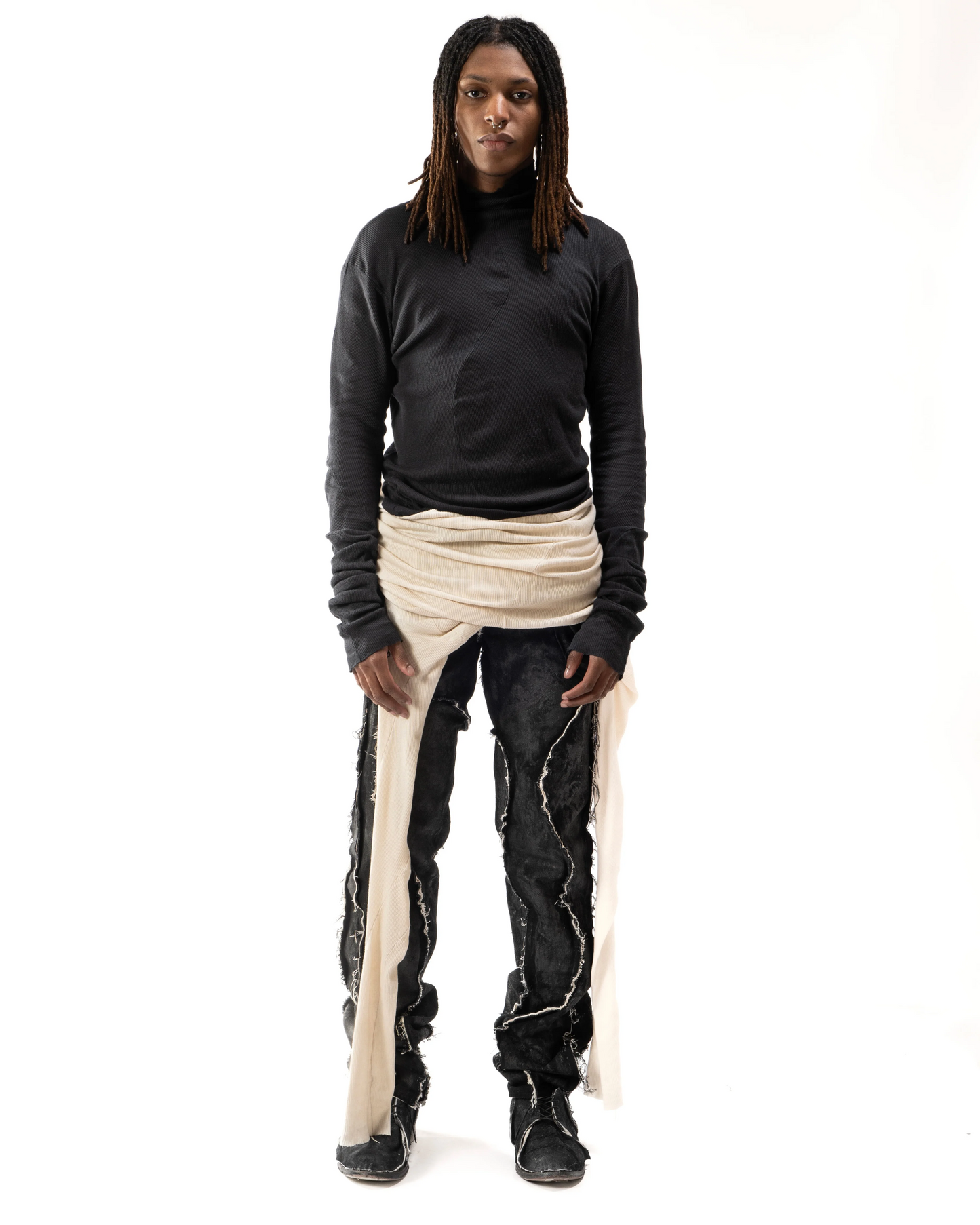 JAS Black Reversible Split Turtleneck