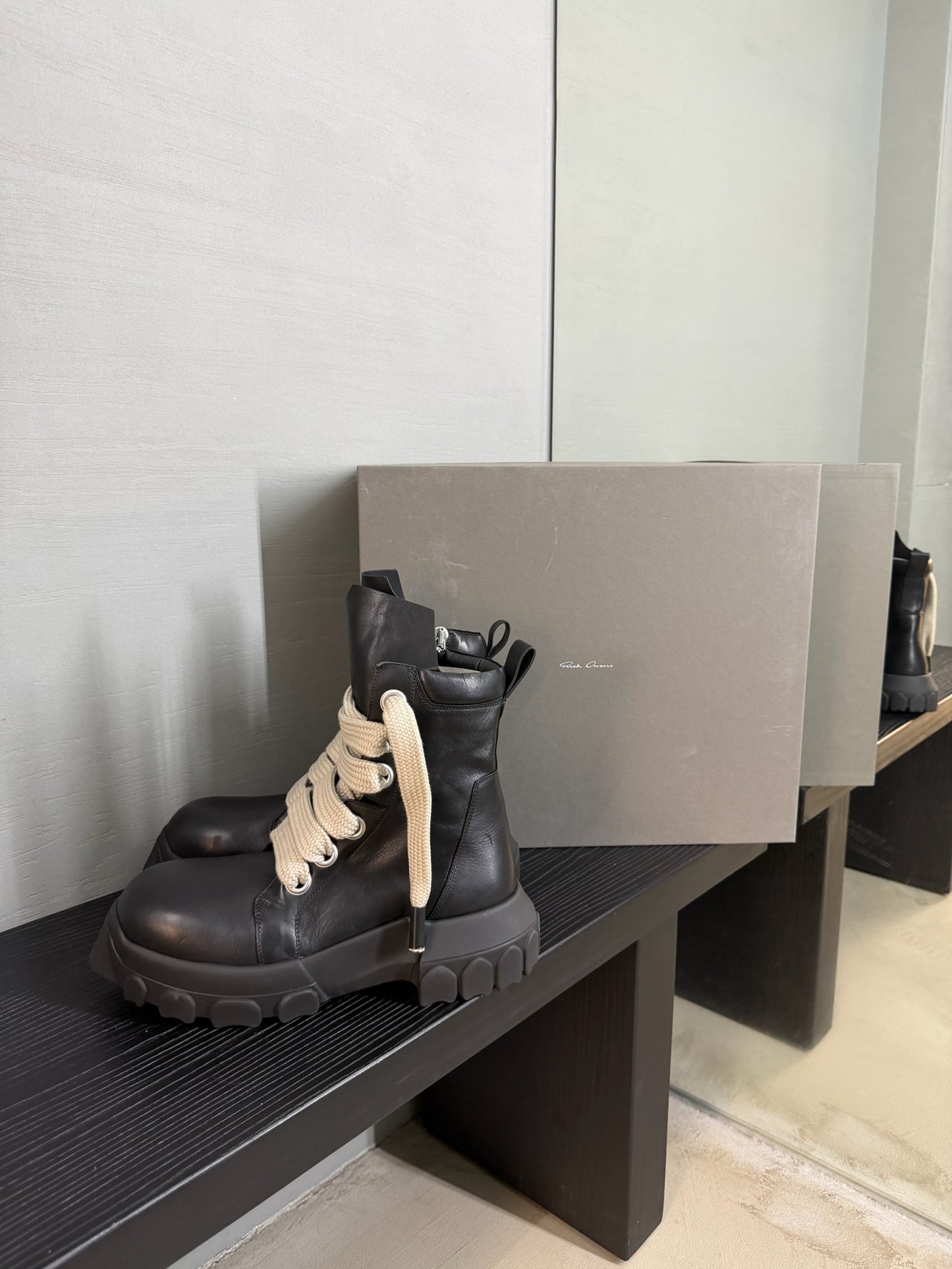 Rick Owens Jumbolace Army Bozo Tractor Boots