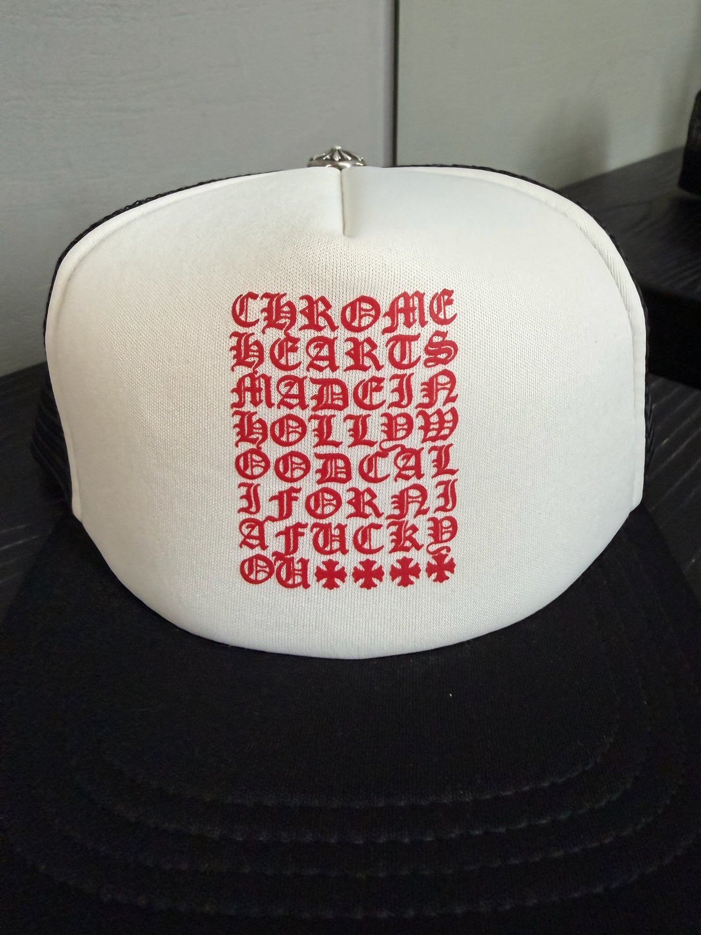 Chrome Hearts Eyechart Trucker Hat