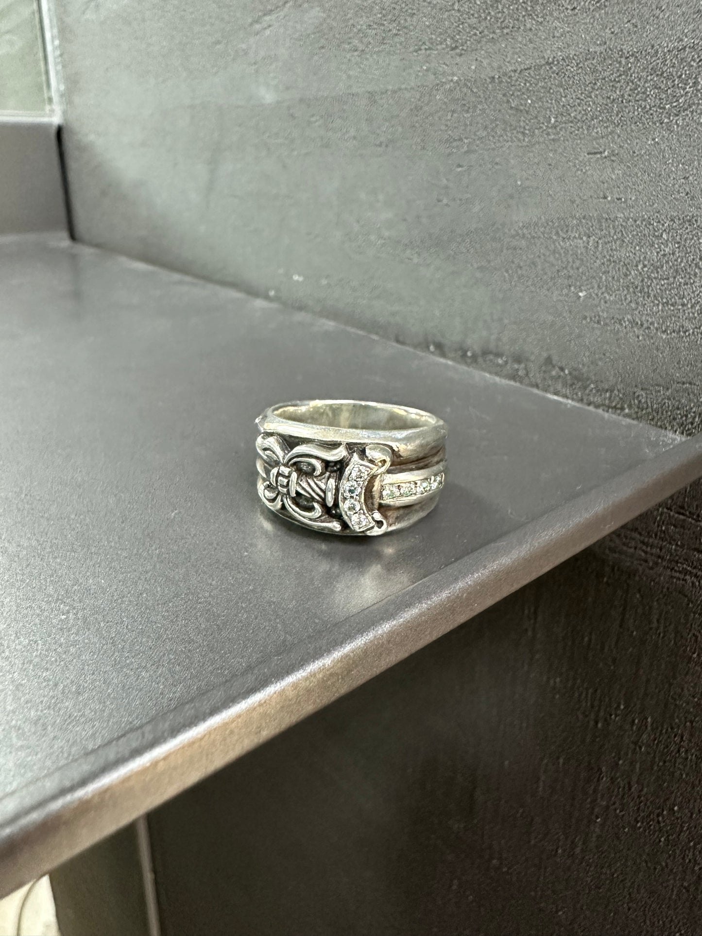 Chrome Hearts Dagger Ring with Diamonds