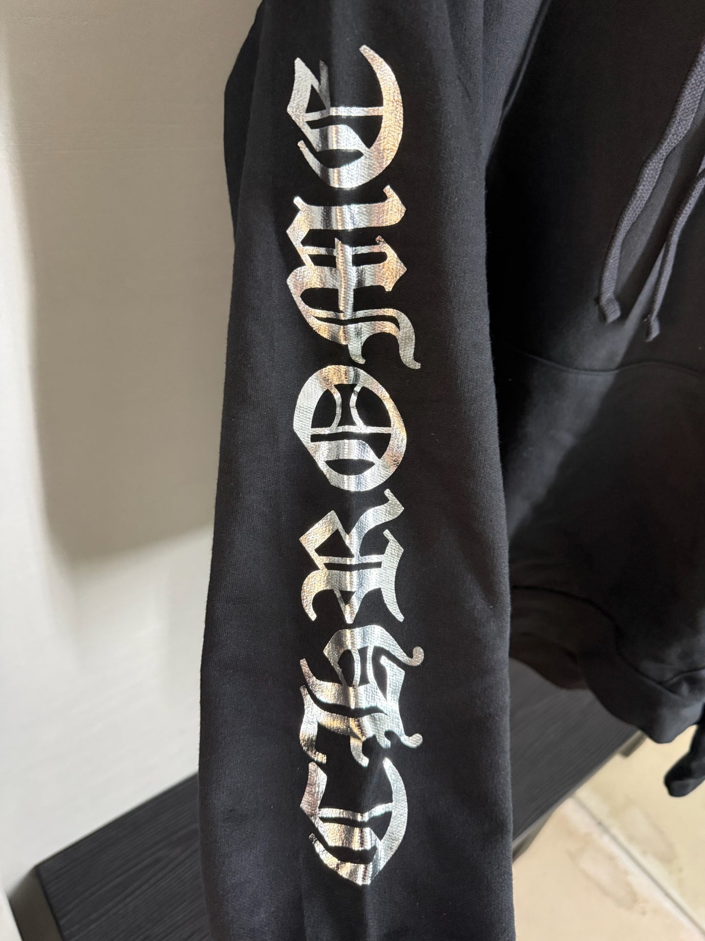Chrome Hearts Silver Script Logo Hoodie