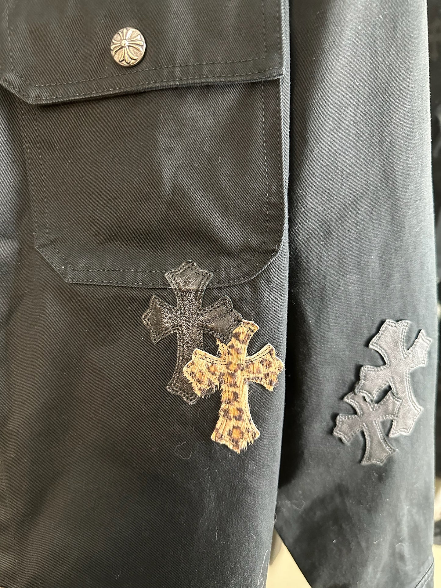 Chrome Hearts patch work dog jacket
