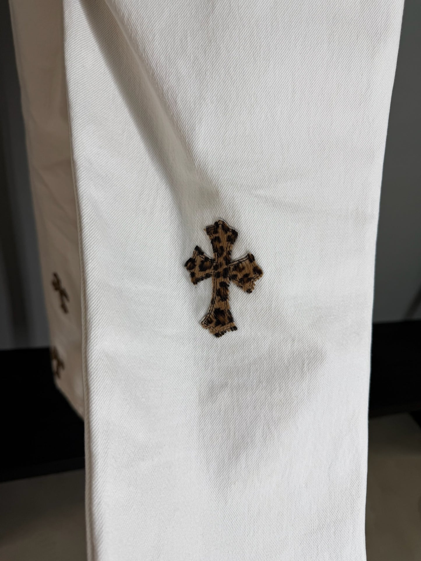 Chrome Hearts Levi’s 501 Leopard Cross Patch Jeans