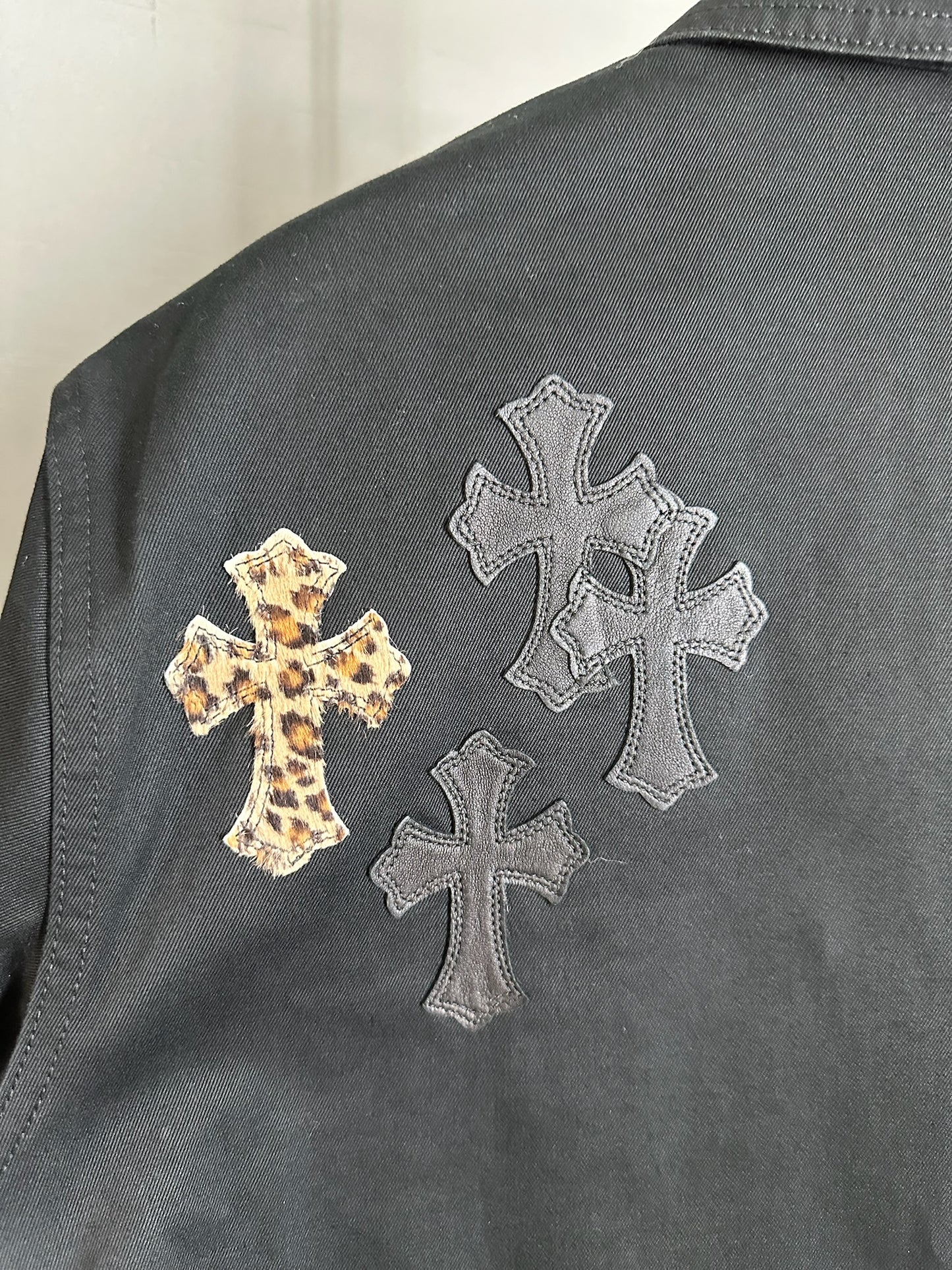 Chrome Hearts patch work dog jacket