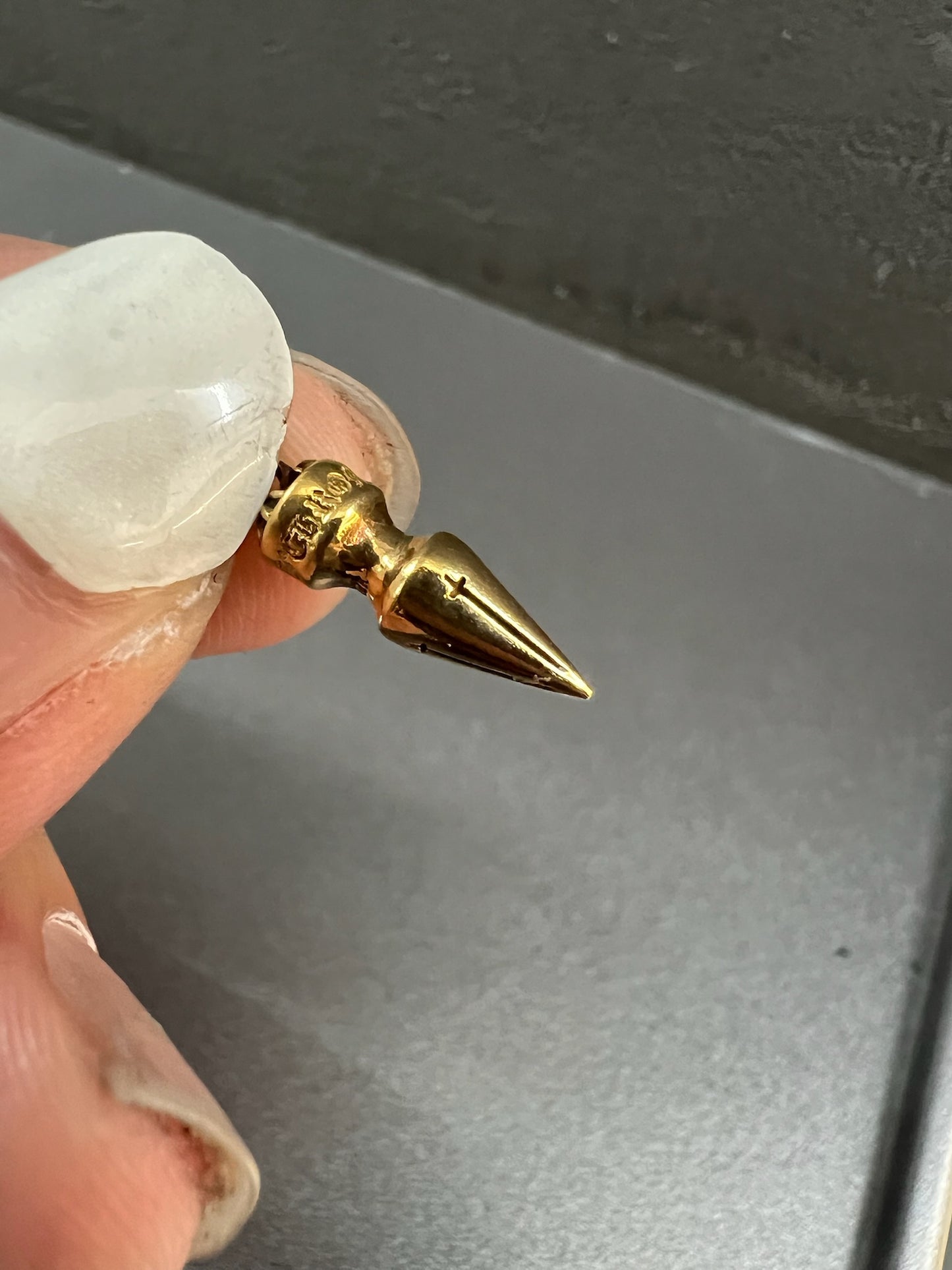 Chrome Hearts 22k tiny spike pendant