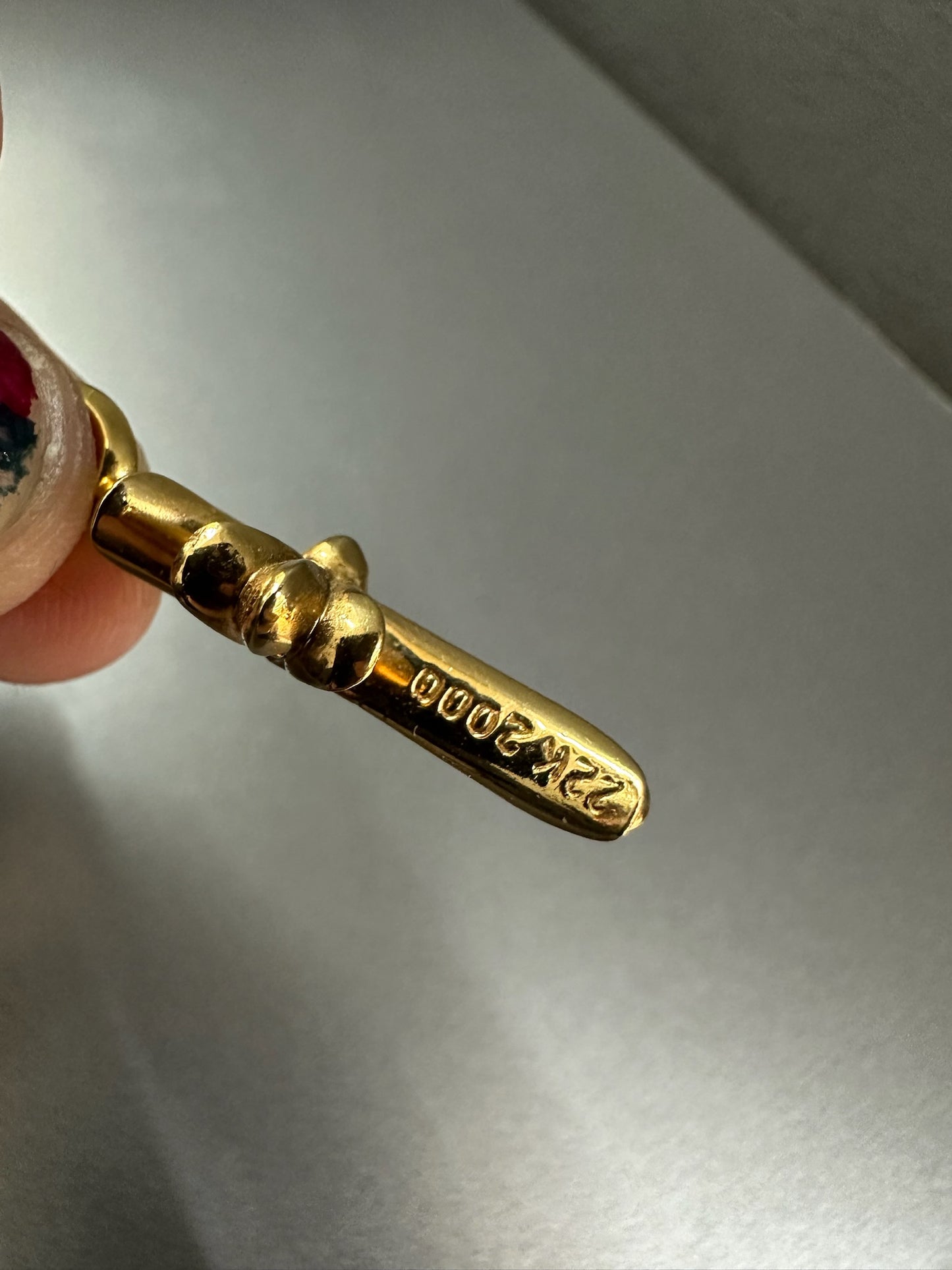 Chrome Hearts 22k tiny pendant with diamond