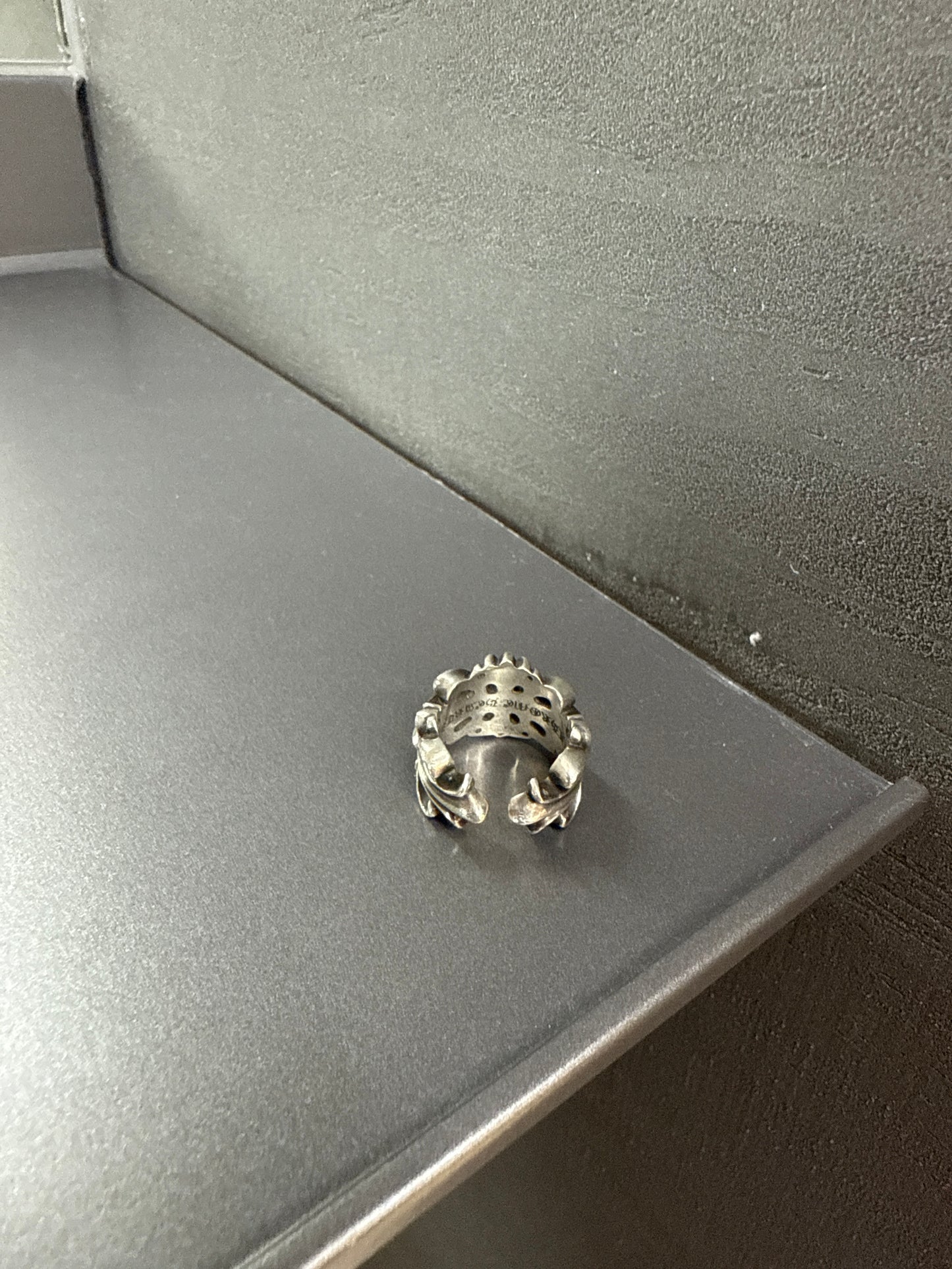Chrome Hearts double floral cross ring