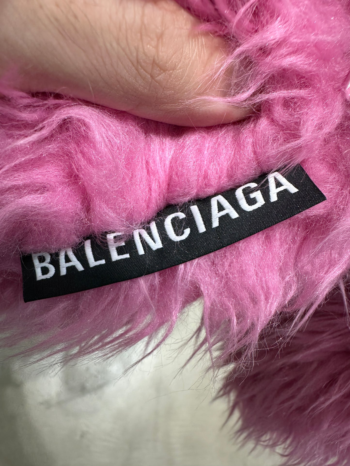 Balenciaga Pink Fur Parka