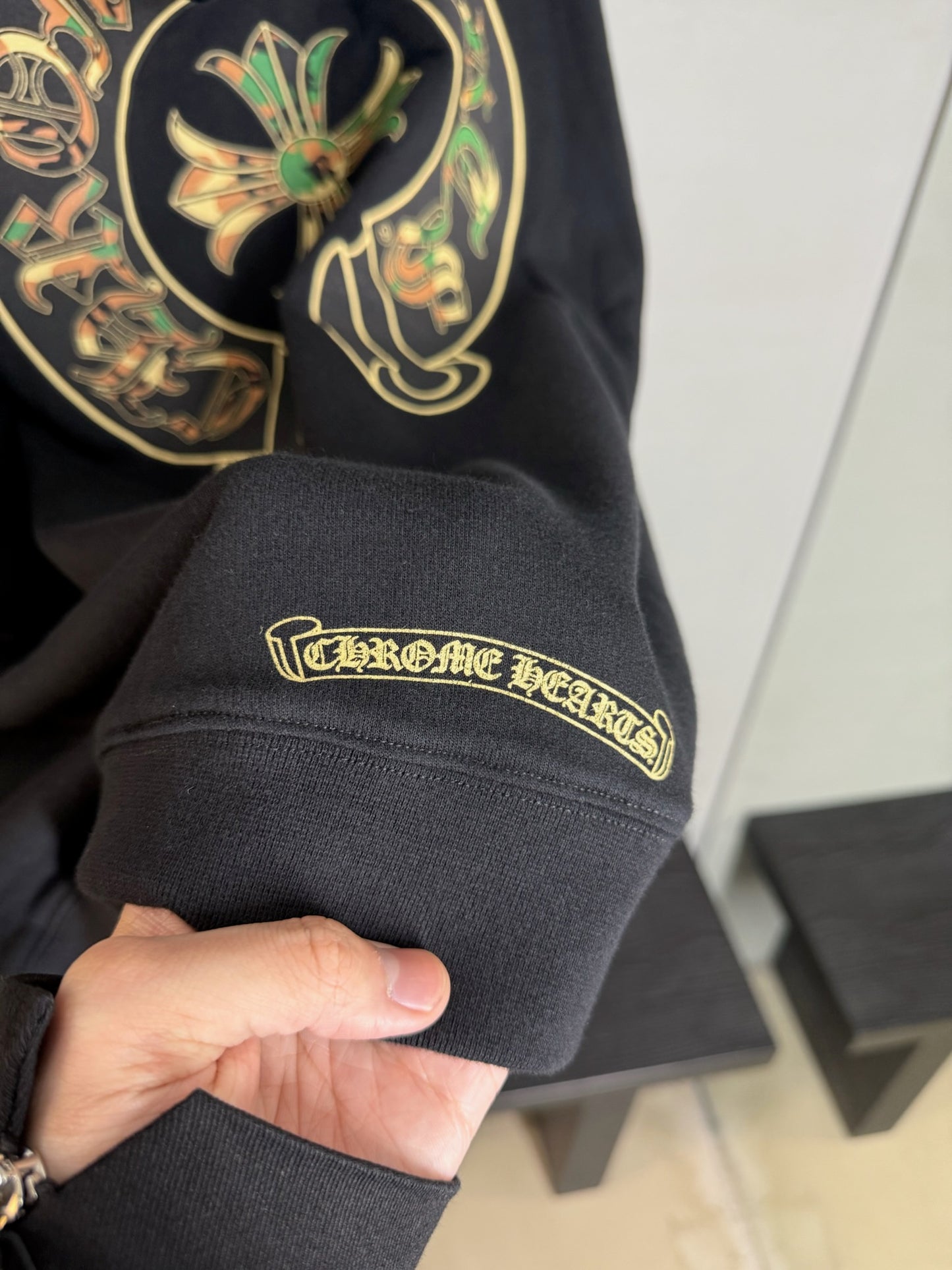 Chrome Hearts Camo Triple Cross Horseshoe Zip-up