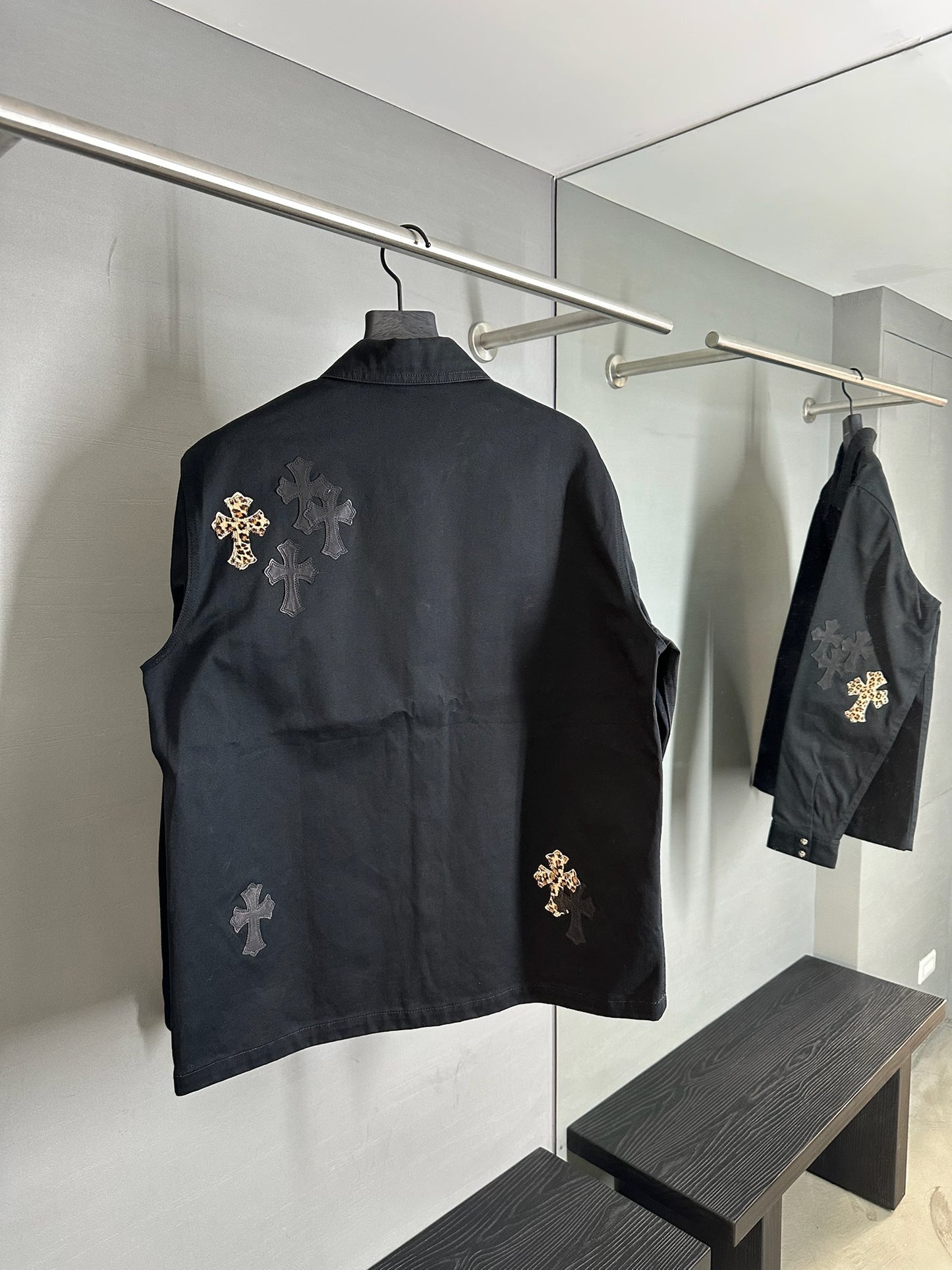 Chrome Hearts patch work dog jacket