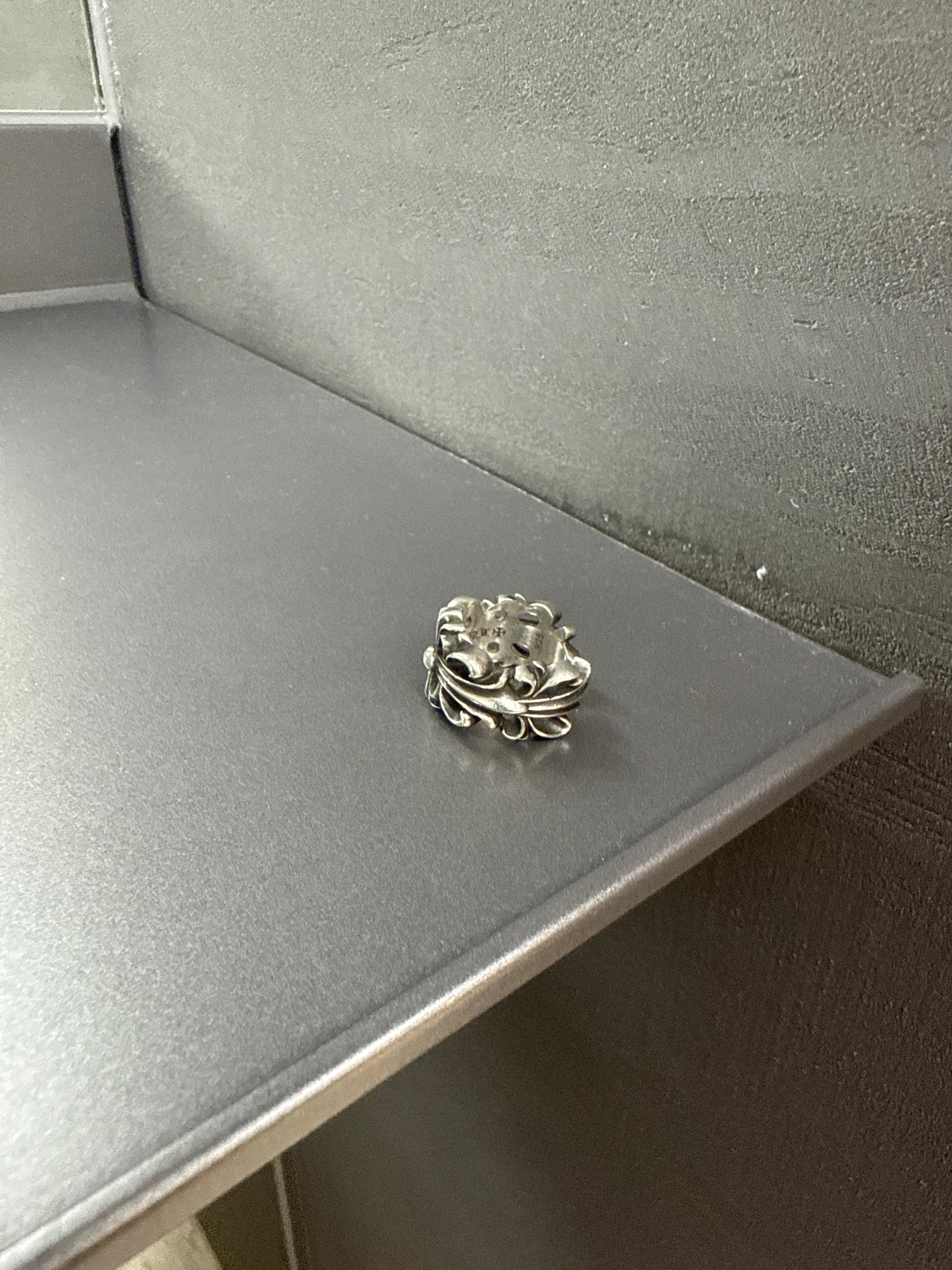 Chrome Hearts double floral cross ring