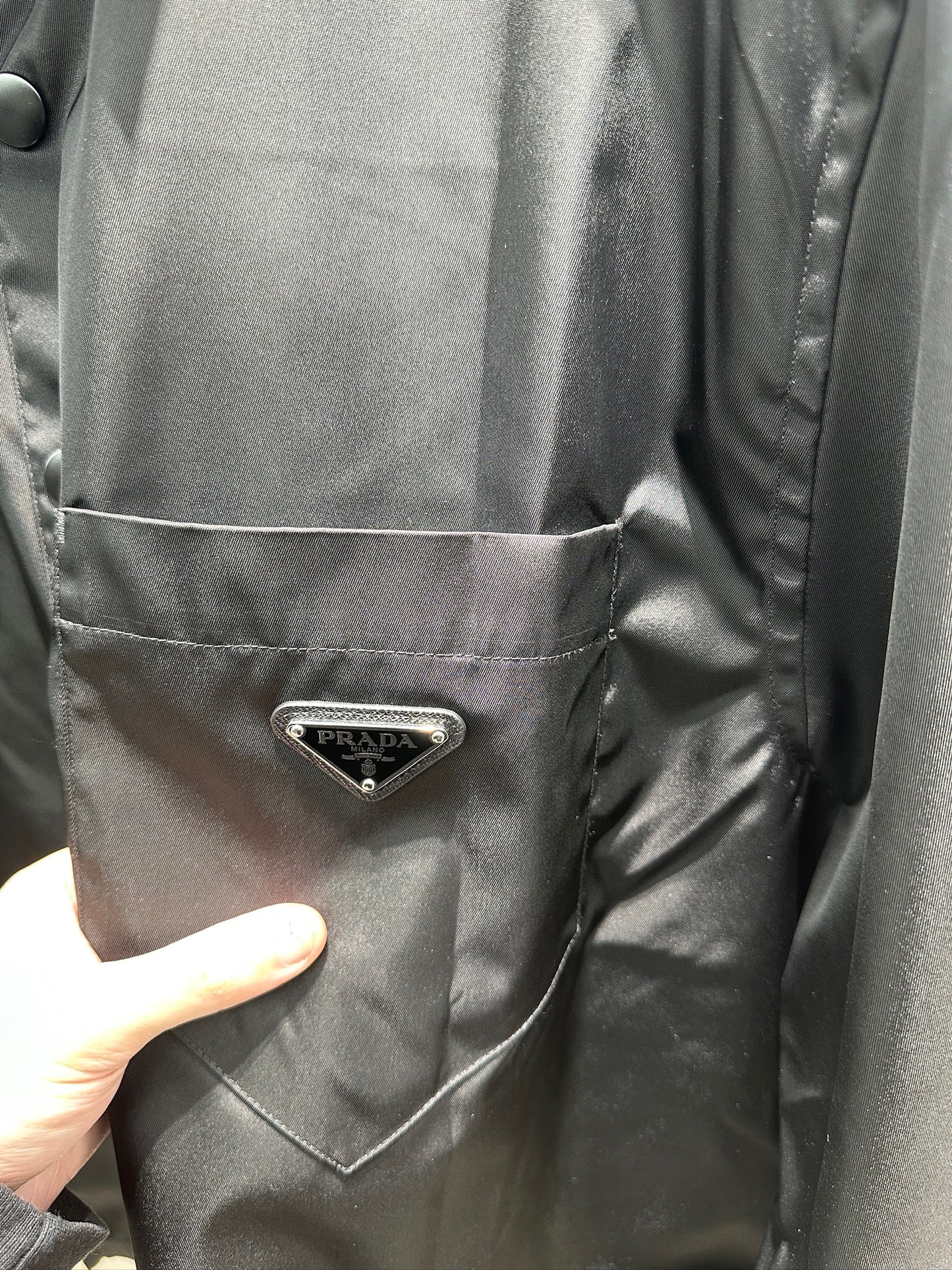 Prada Re-Nylon Triangle Logo Shirt