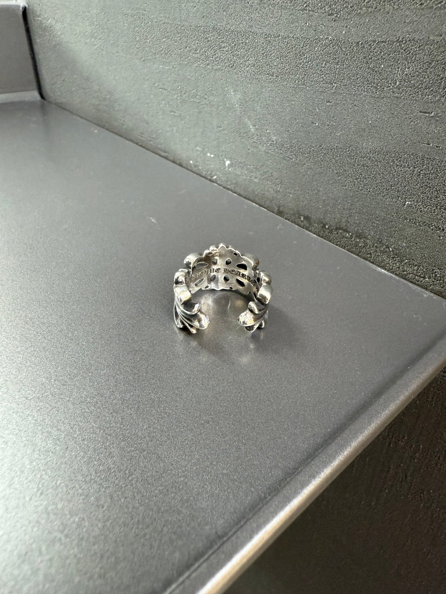 Chrome Hearts double floral cross ring