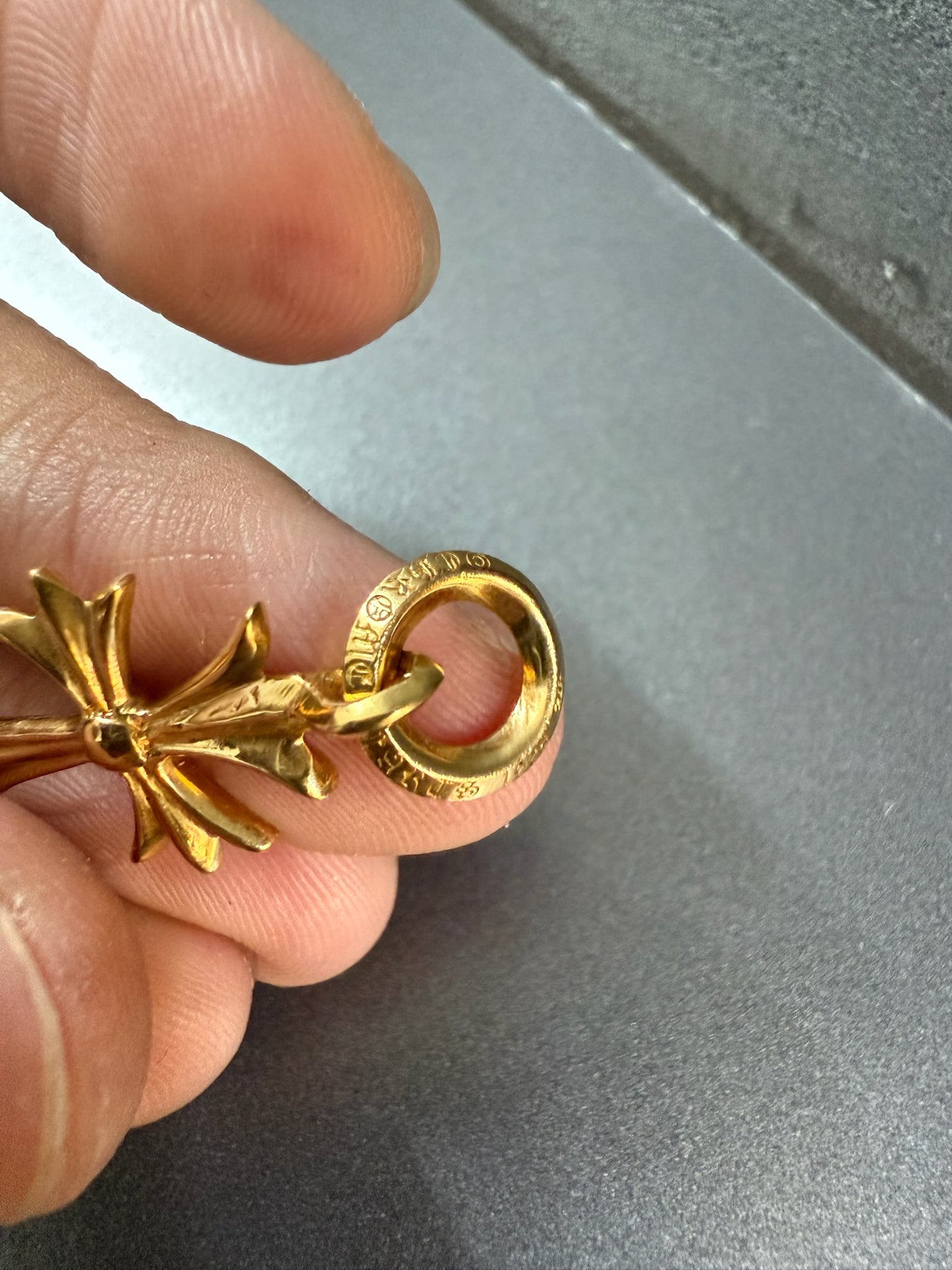 Chrome Hearts 22k Tiny Cross Pendant