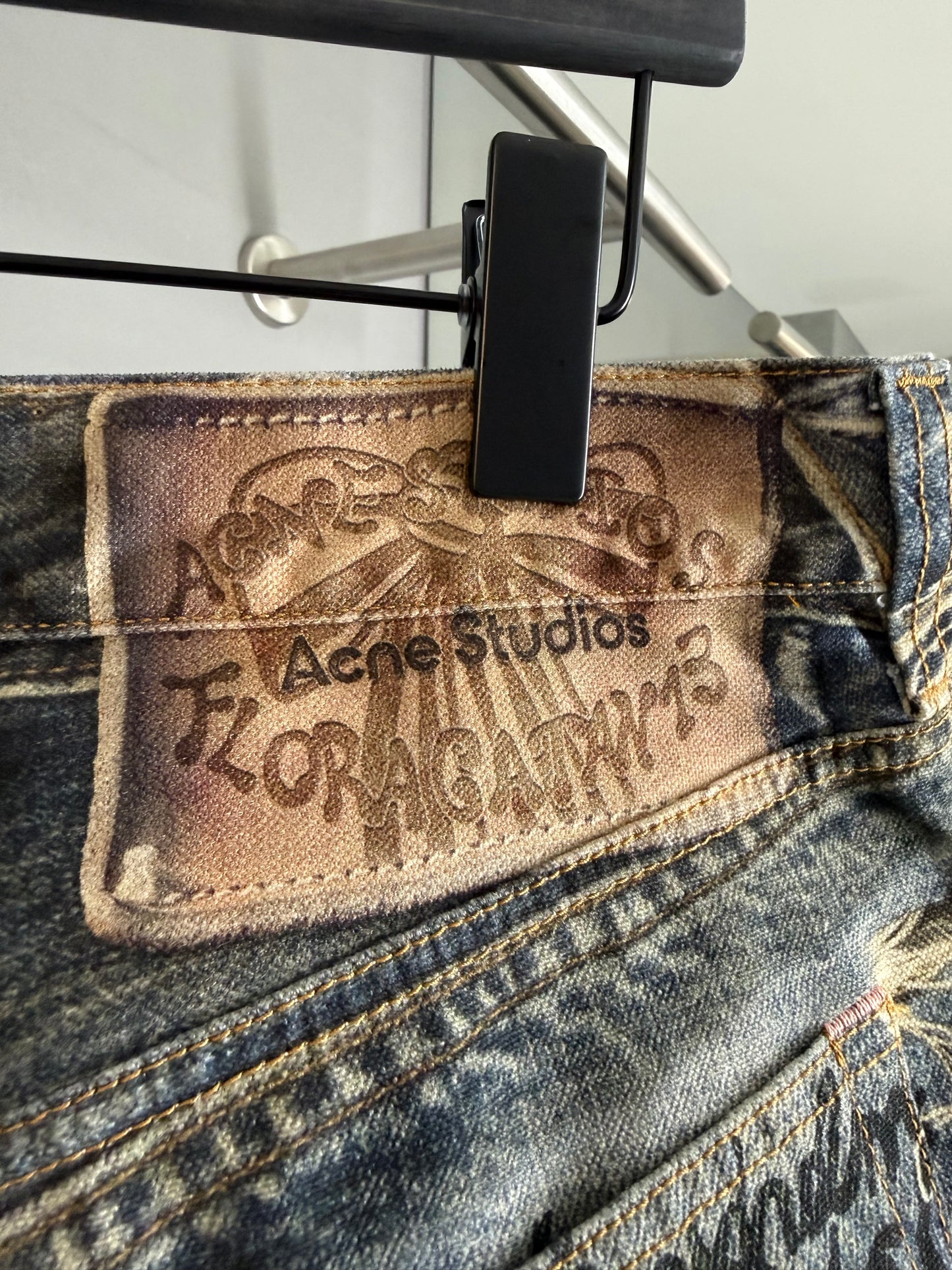 Acne Studios Printed ripped jeans
