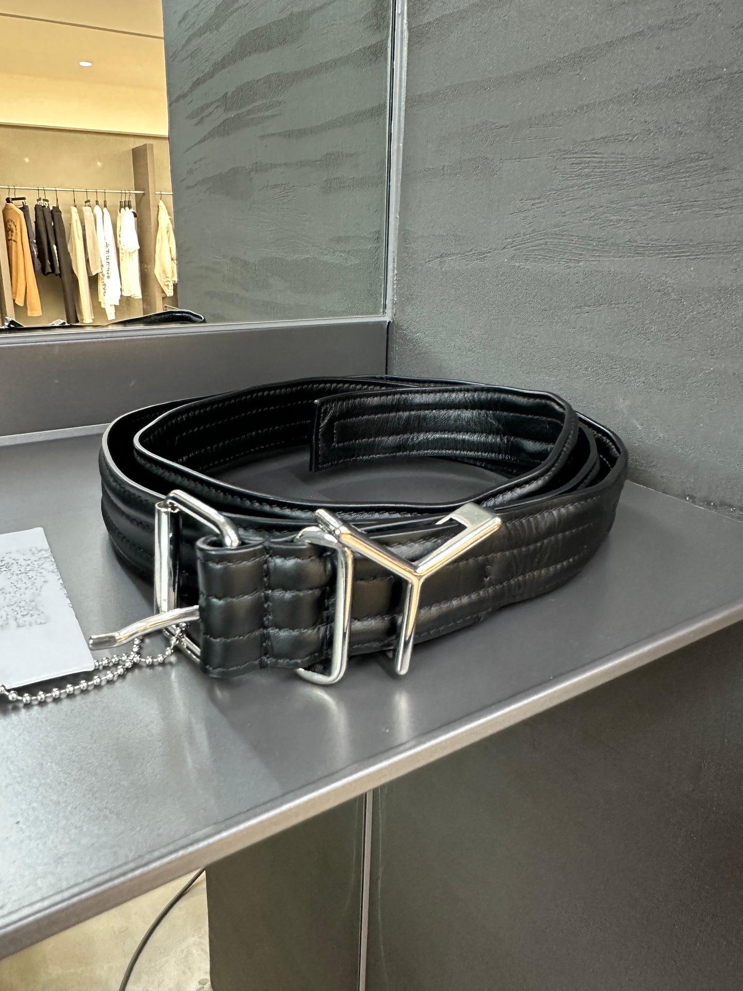 Y/Project Black Silver Belt
