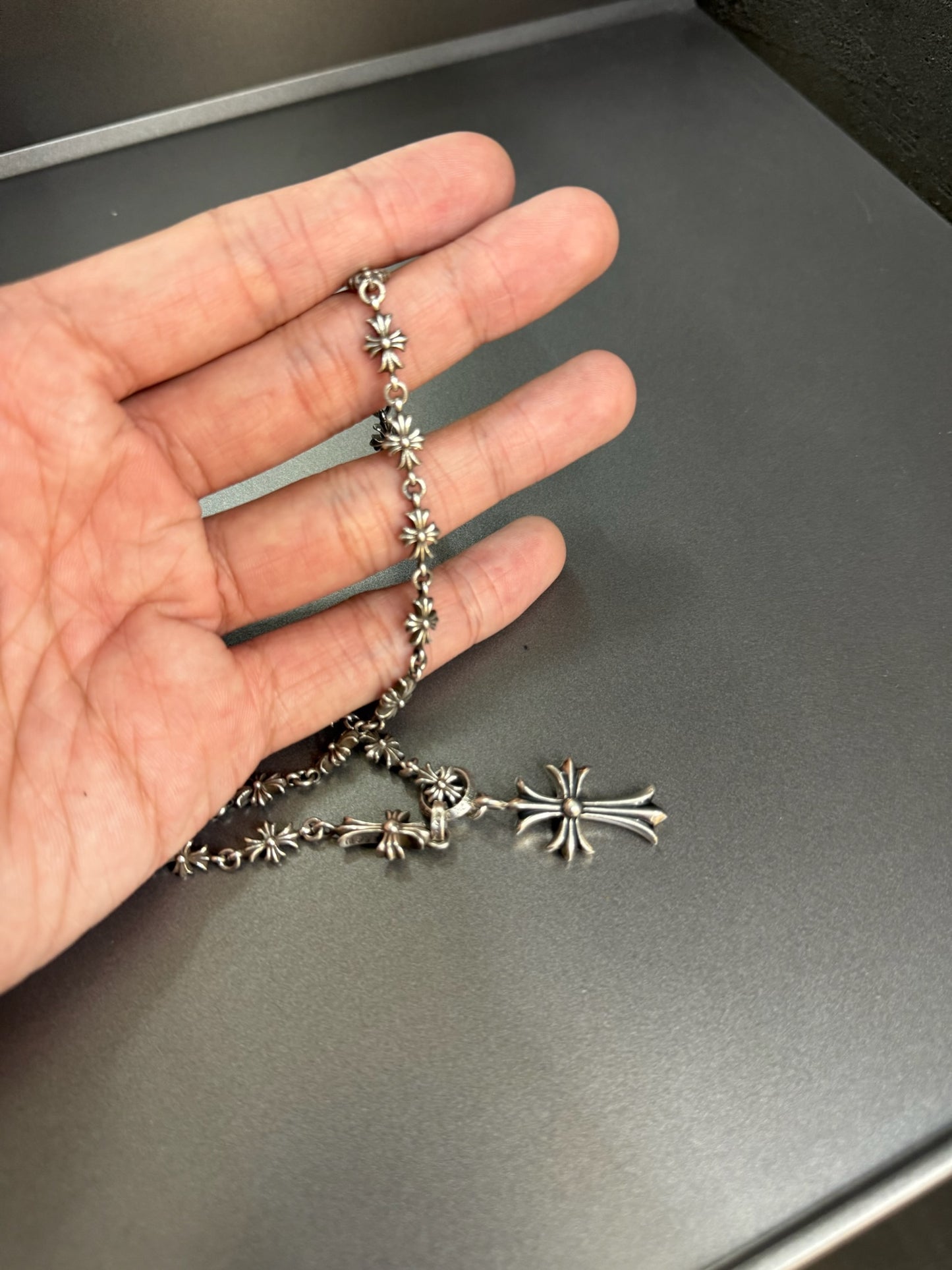Chrome Hearts Tiny E Choke Chain Necklace