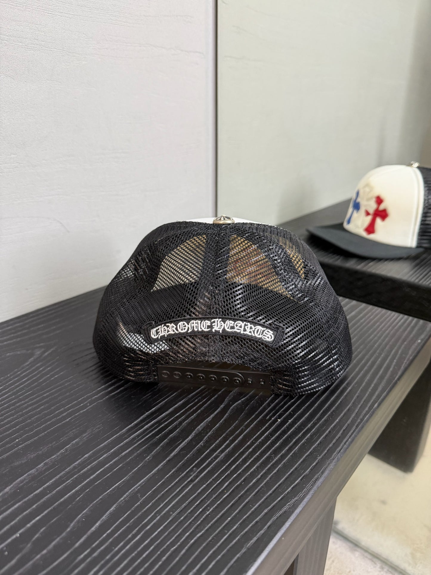 Chrome Hearts Leather Cross Patch Trucker Hat