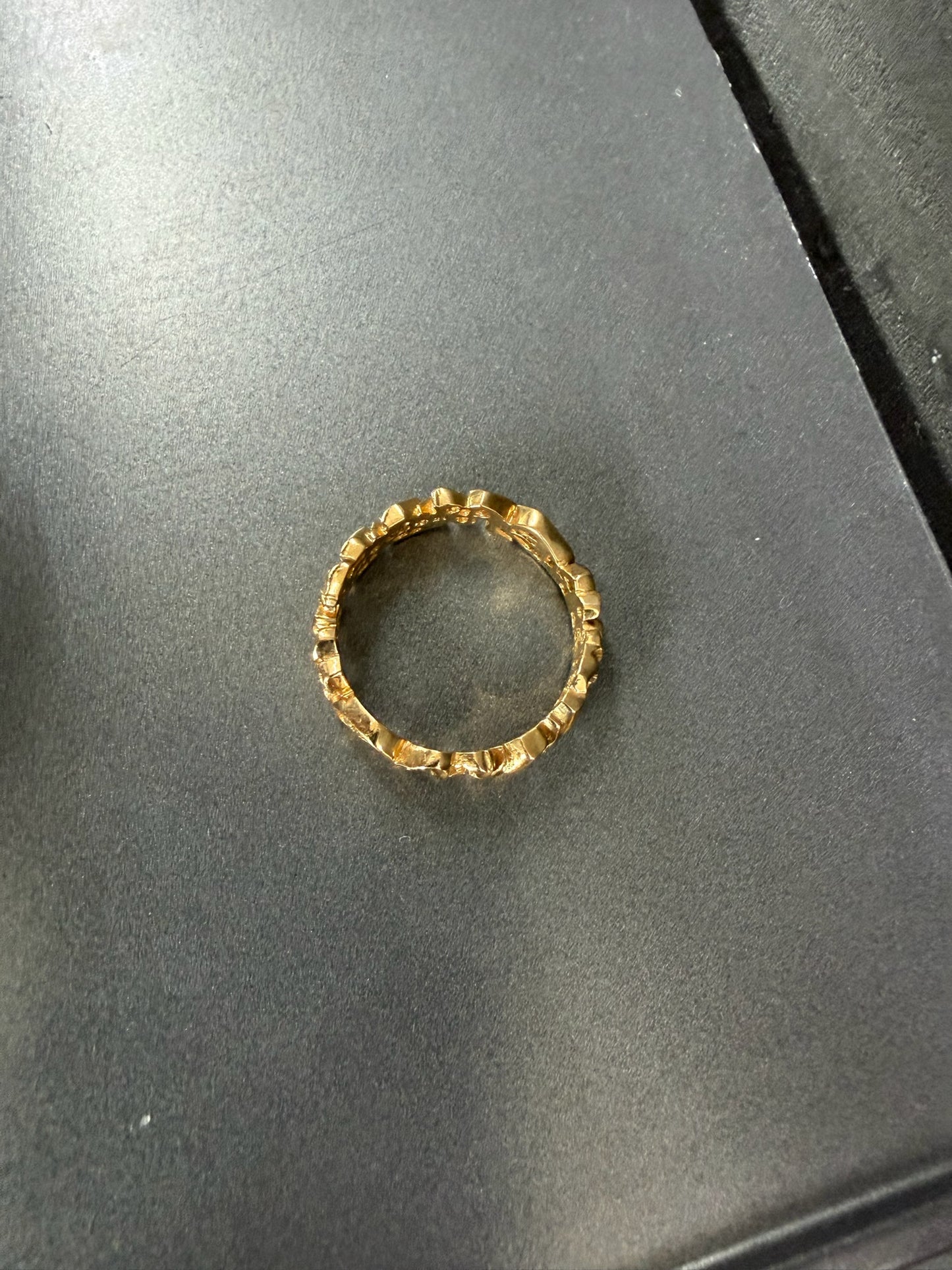 Chrome Hearts 22K Script Band Ring