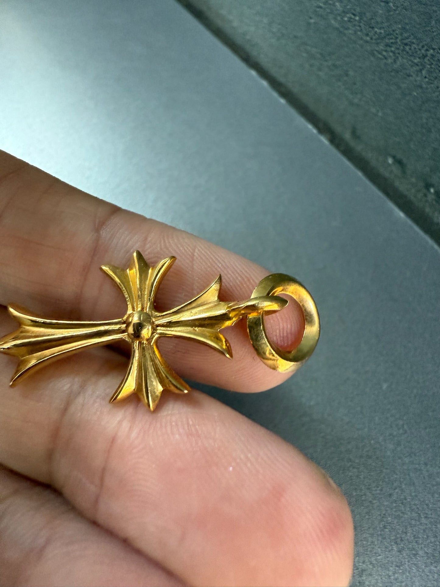 Chrome Hearts 22k Tiny Cross Pendant