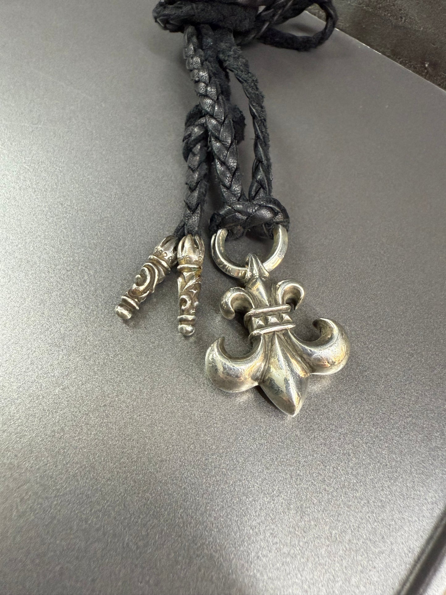 Chrome Hearts Fleur Leather Pendant
