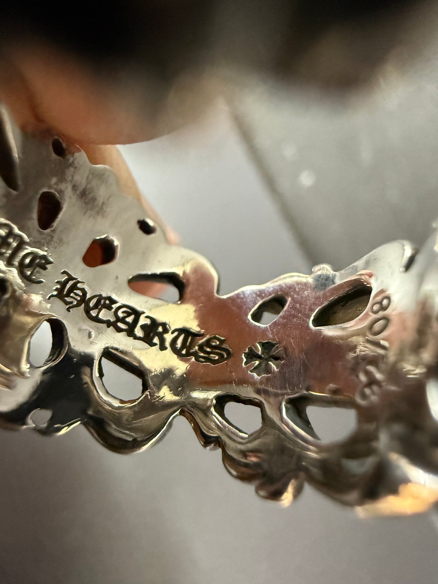 Chrome Hearts double floral cross ring