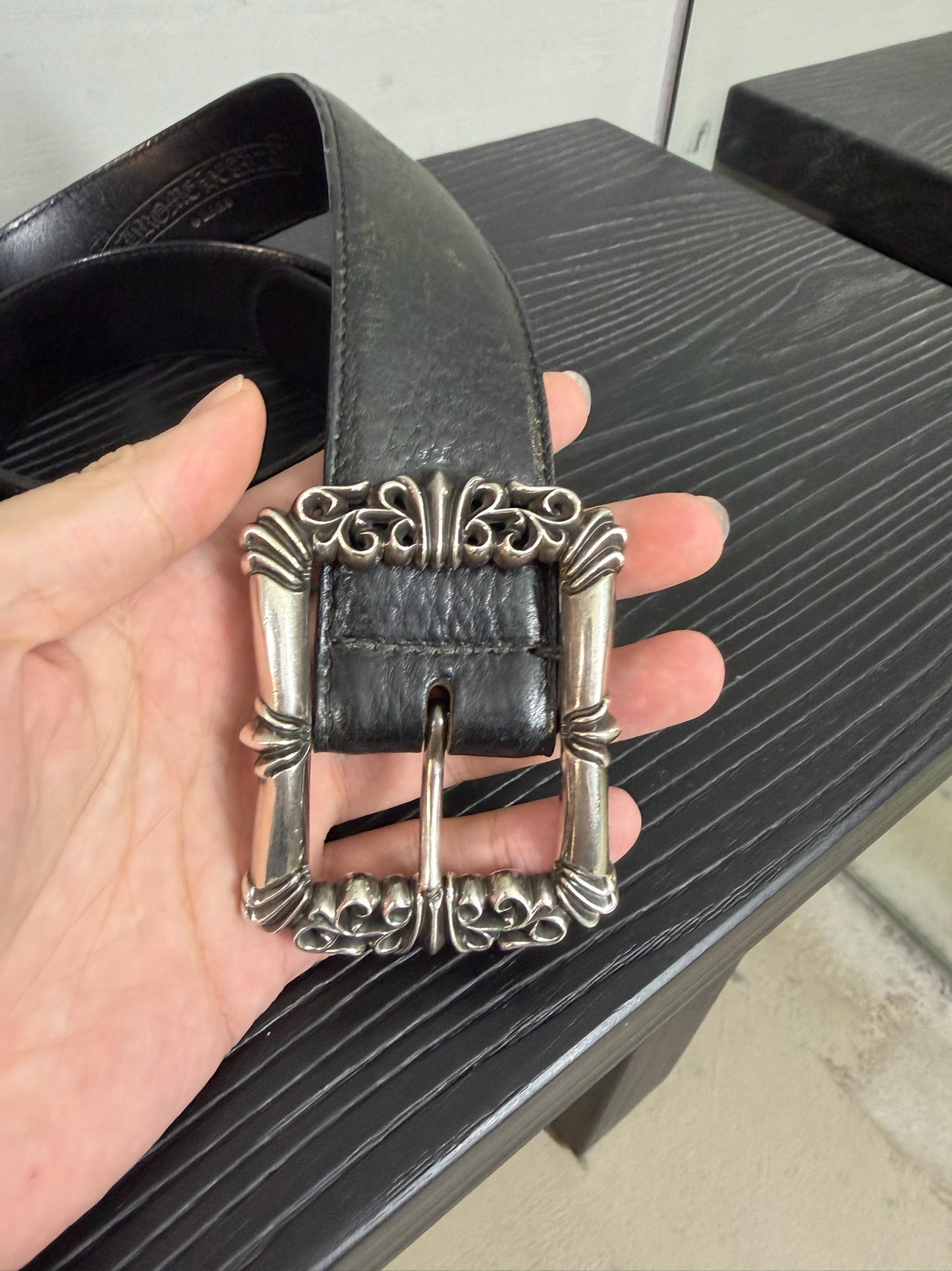 Chrome Hearts OTJ Filigree Leather Belt