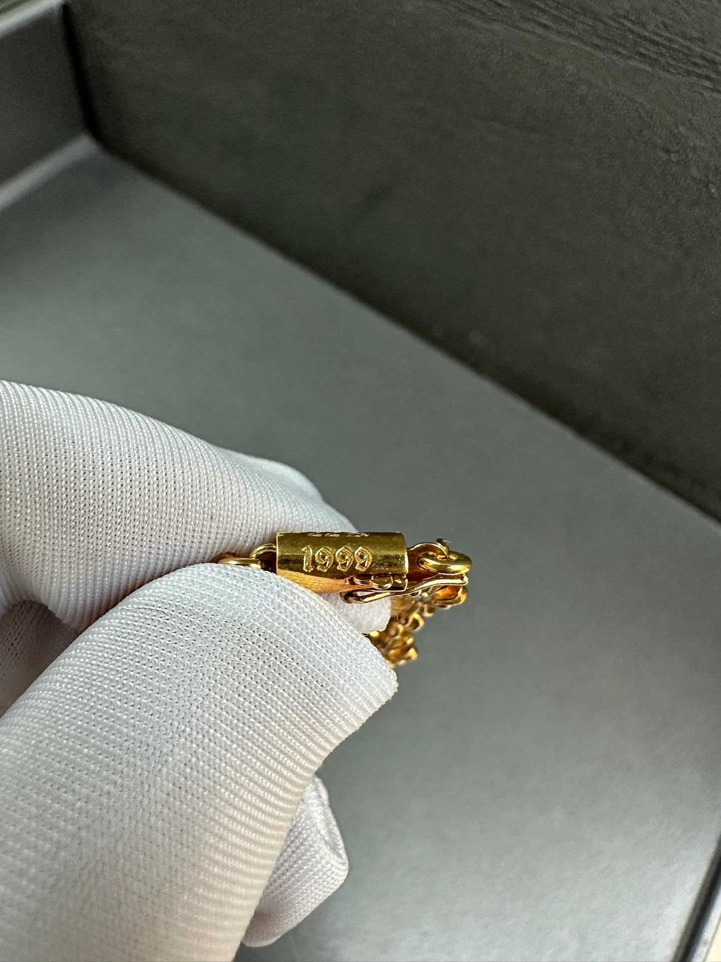 Chrome Hearts 22k Tiny E bracelet with diamonds 11links