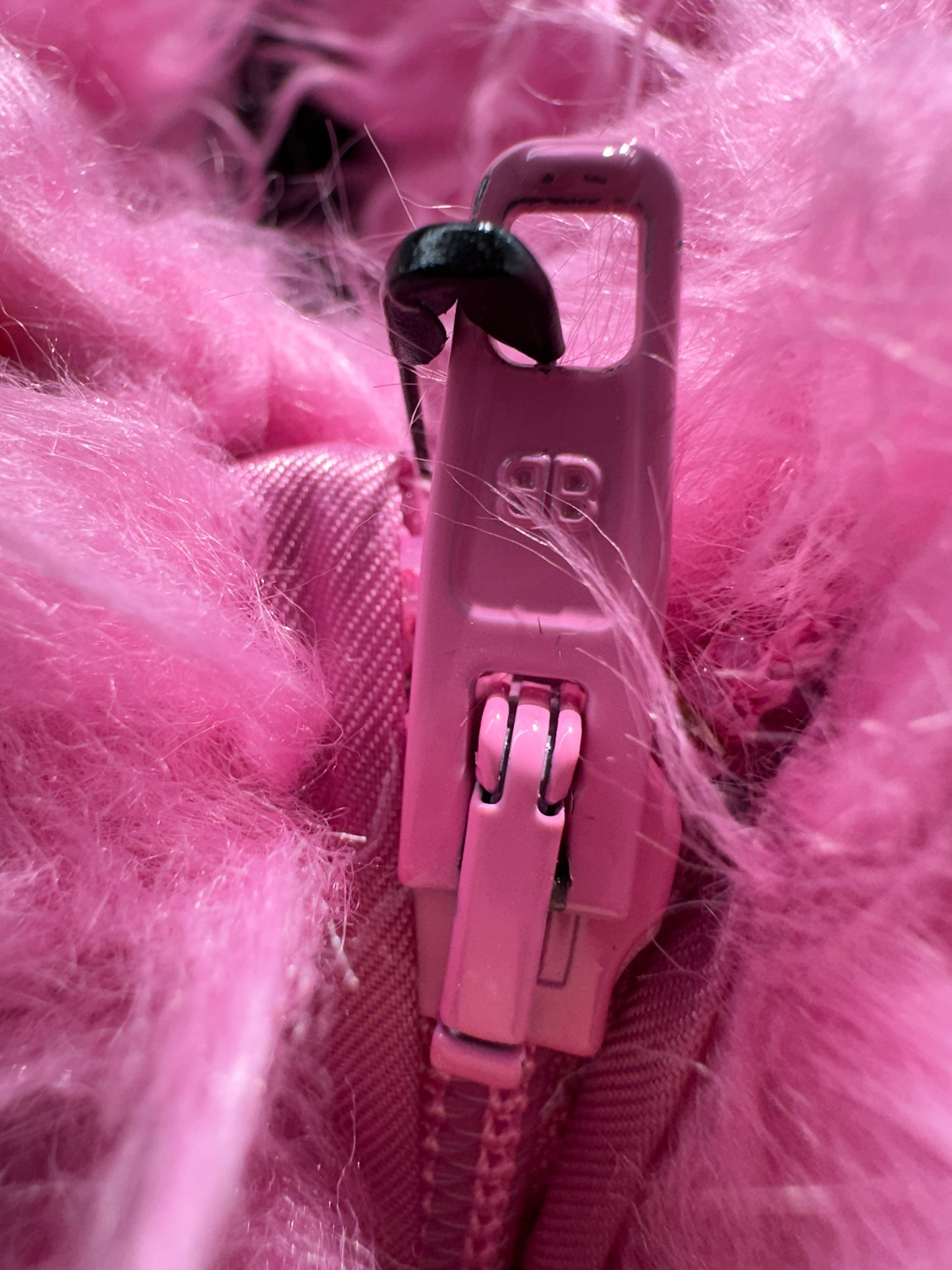 Balenciaga Pink Fur Parka