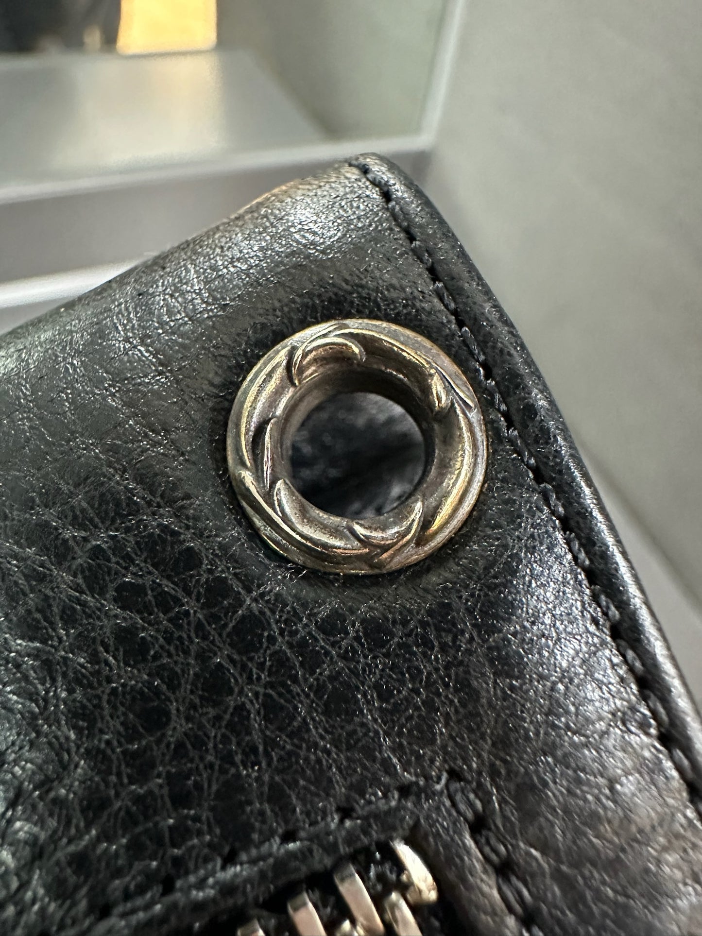 Chrome Hearts buckle scroll wallet