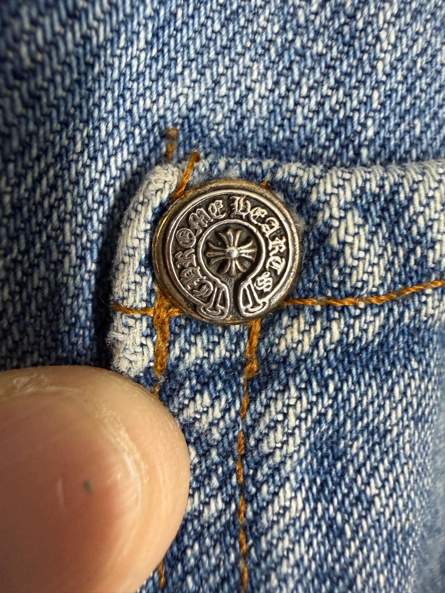 Chrome Hearts Multi Spray Painted Cross Patch 501 Jeans