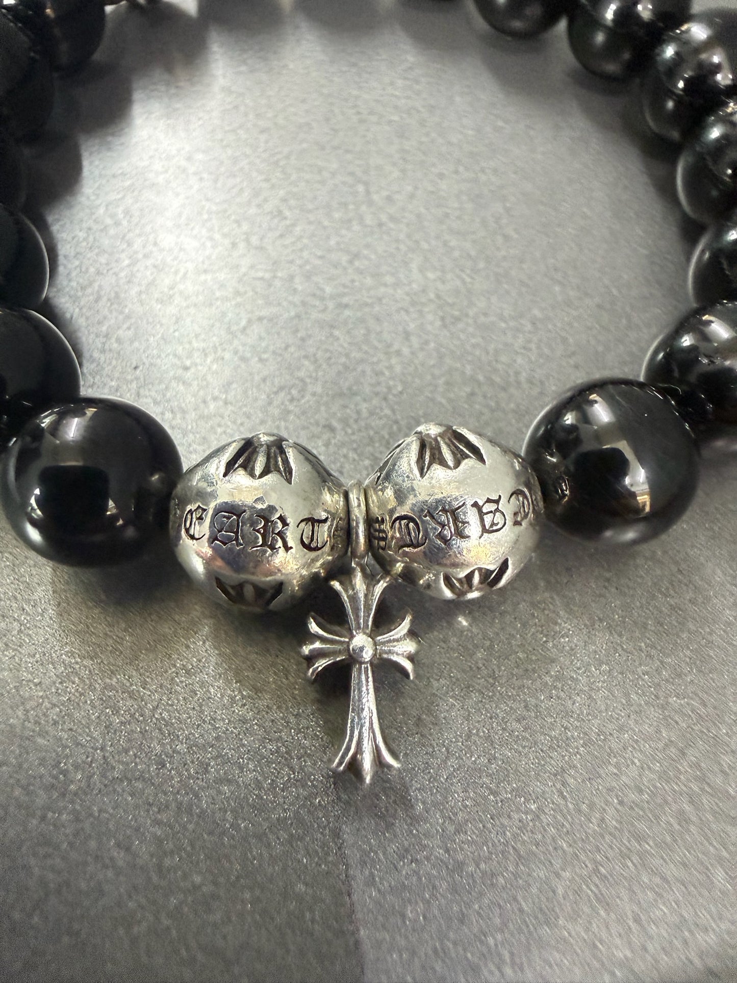 Chrome Hearts 10mm Silver Bead Bracelet