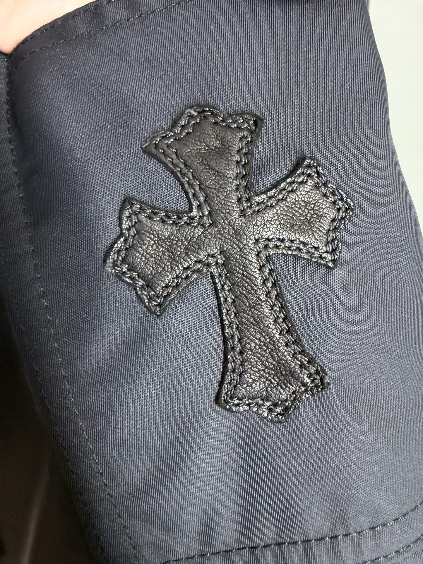 Chrome Hearts Nylon Leather Double Knee Pants