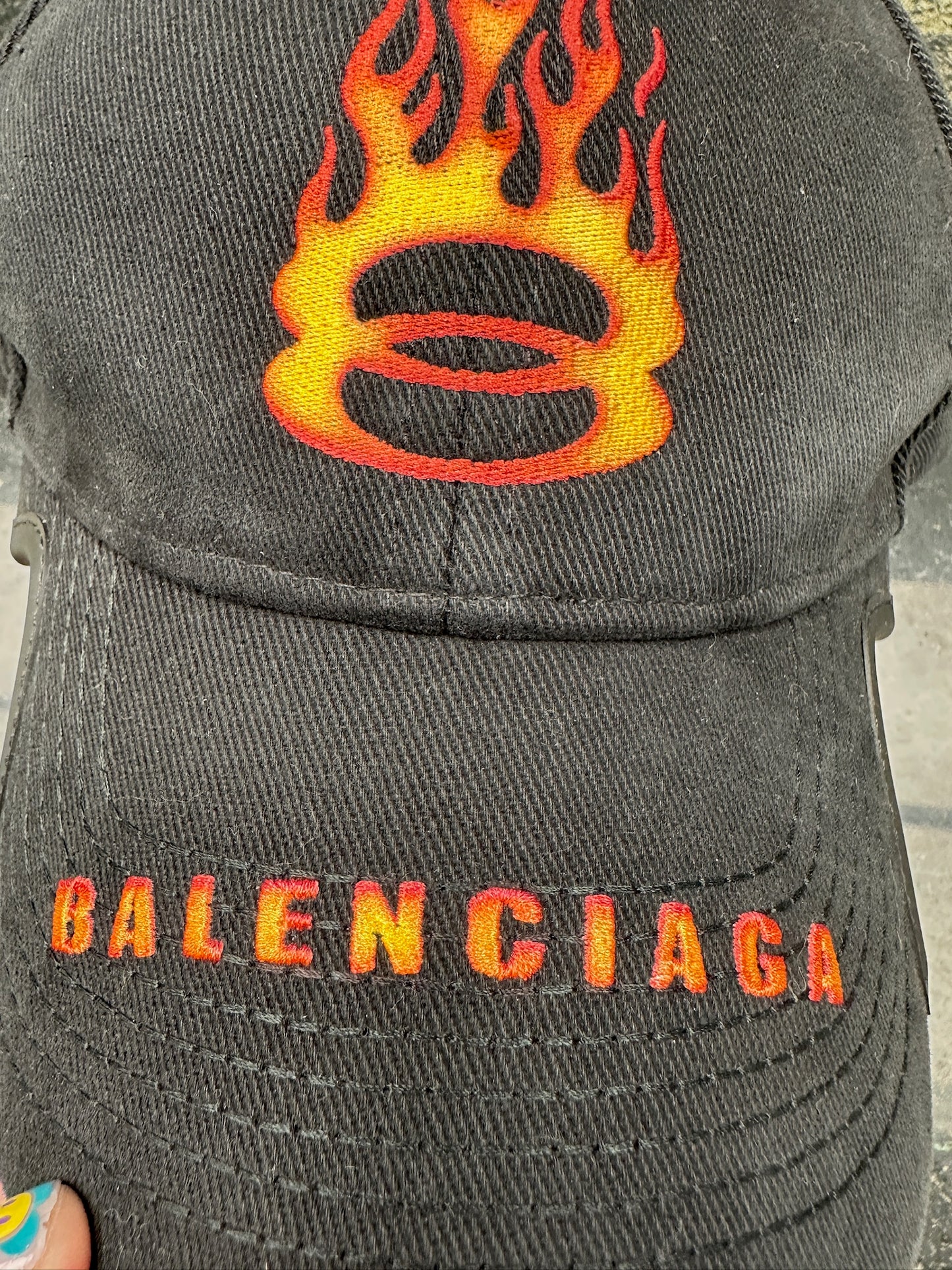 Balenciaga Burning Unity Logo Cap
