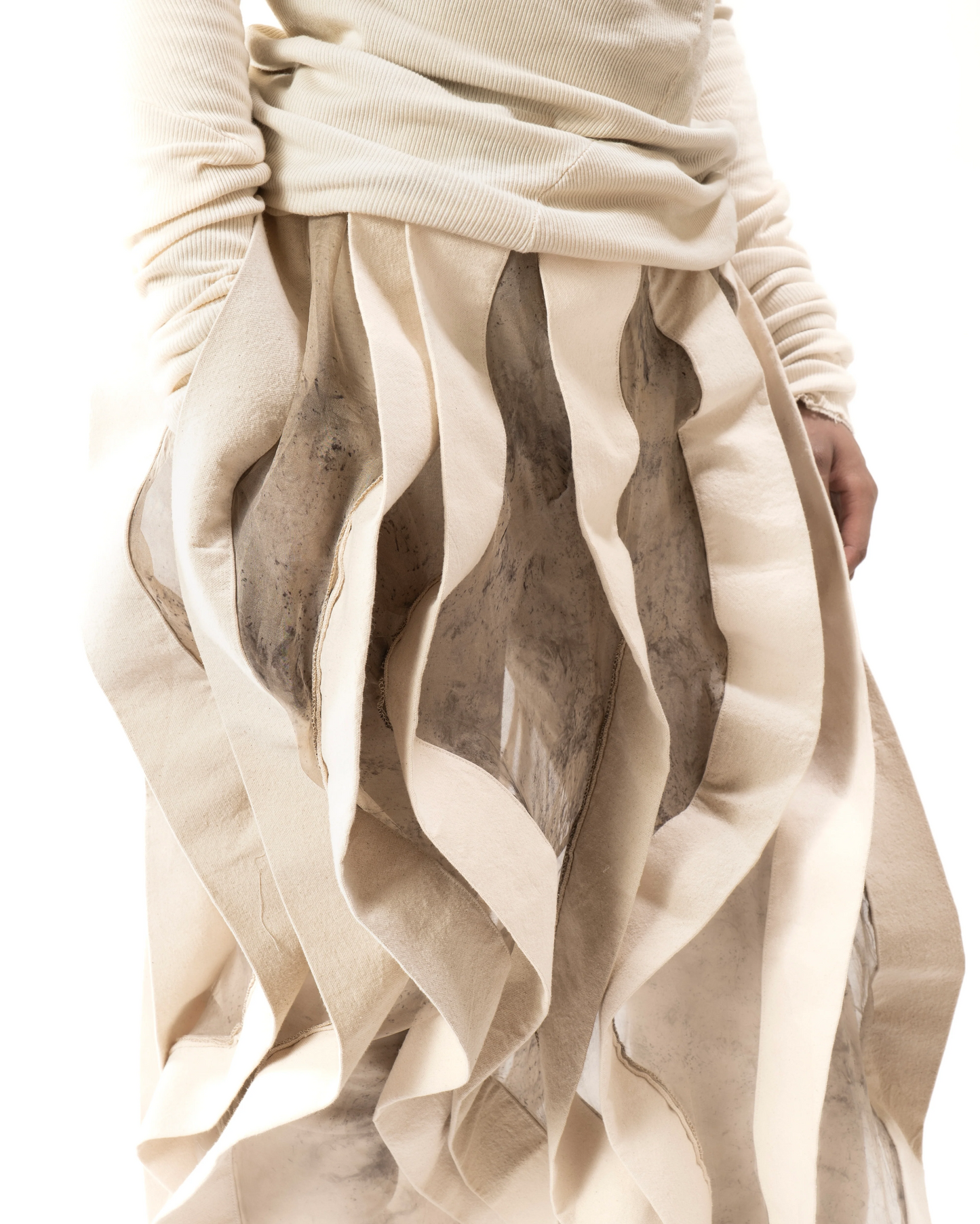 JAS Iron Reversible Sheer Post Human Skirt