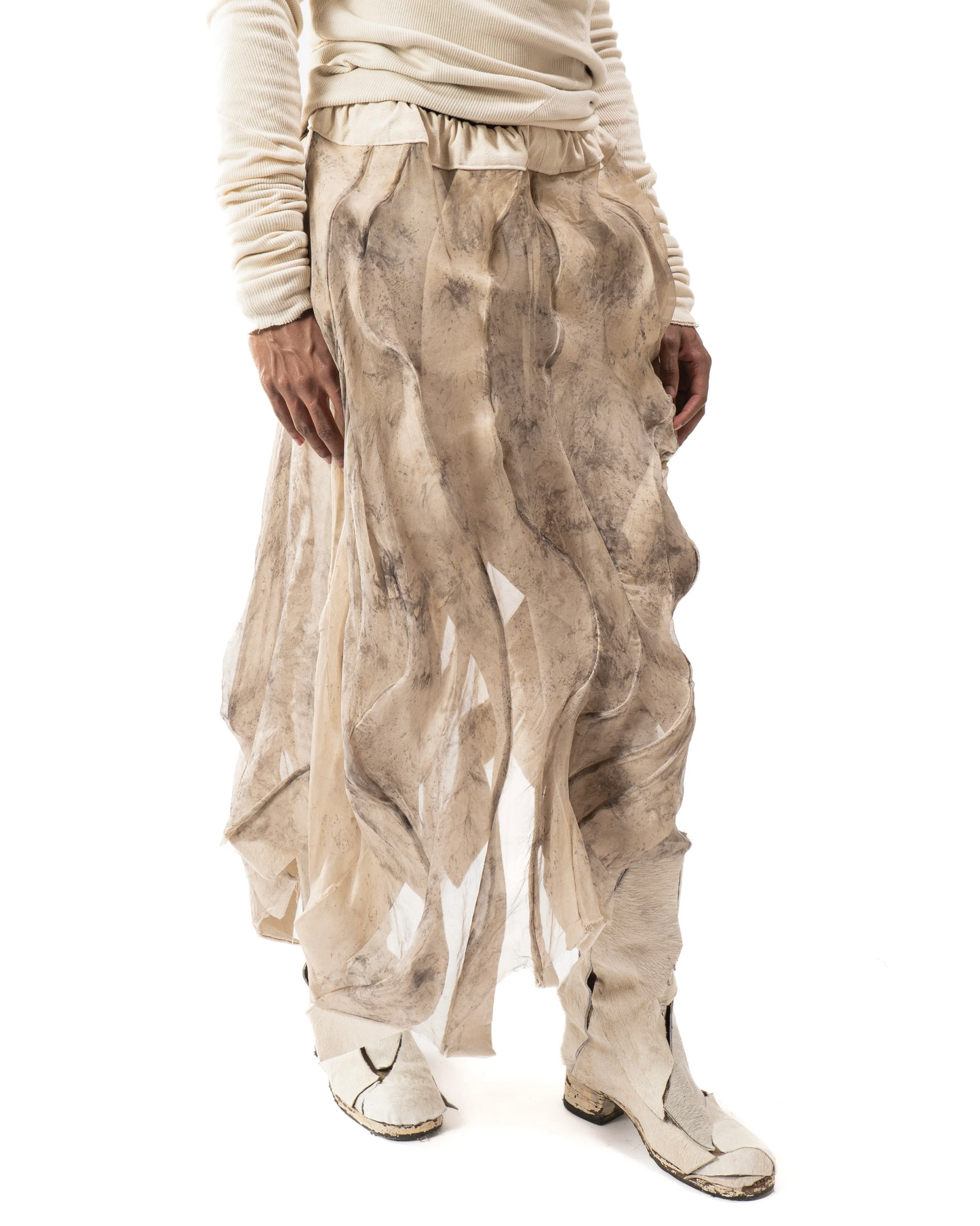 JAS Iron Reversible Sheer Post Human Skirt