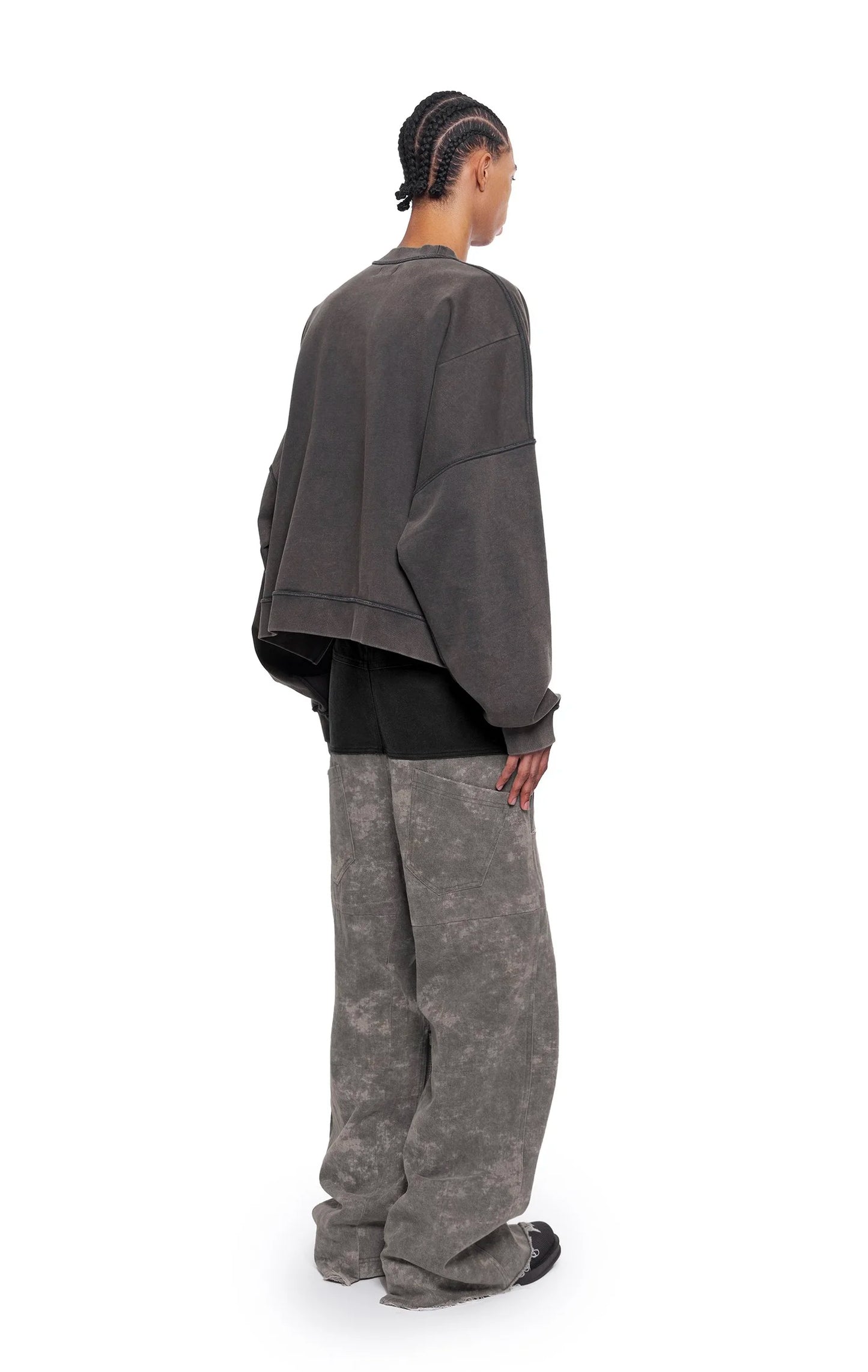 ADF CONCRETE DENIM BAGGY PANTS